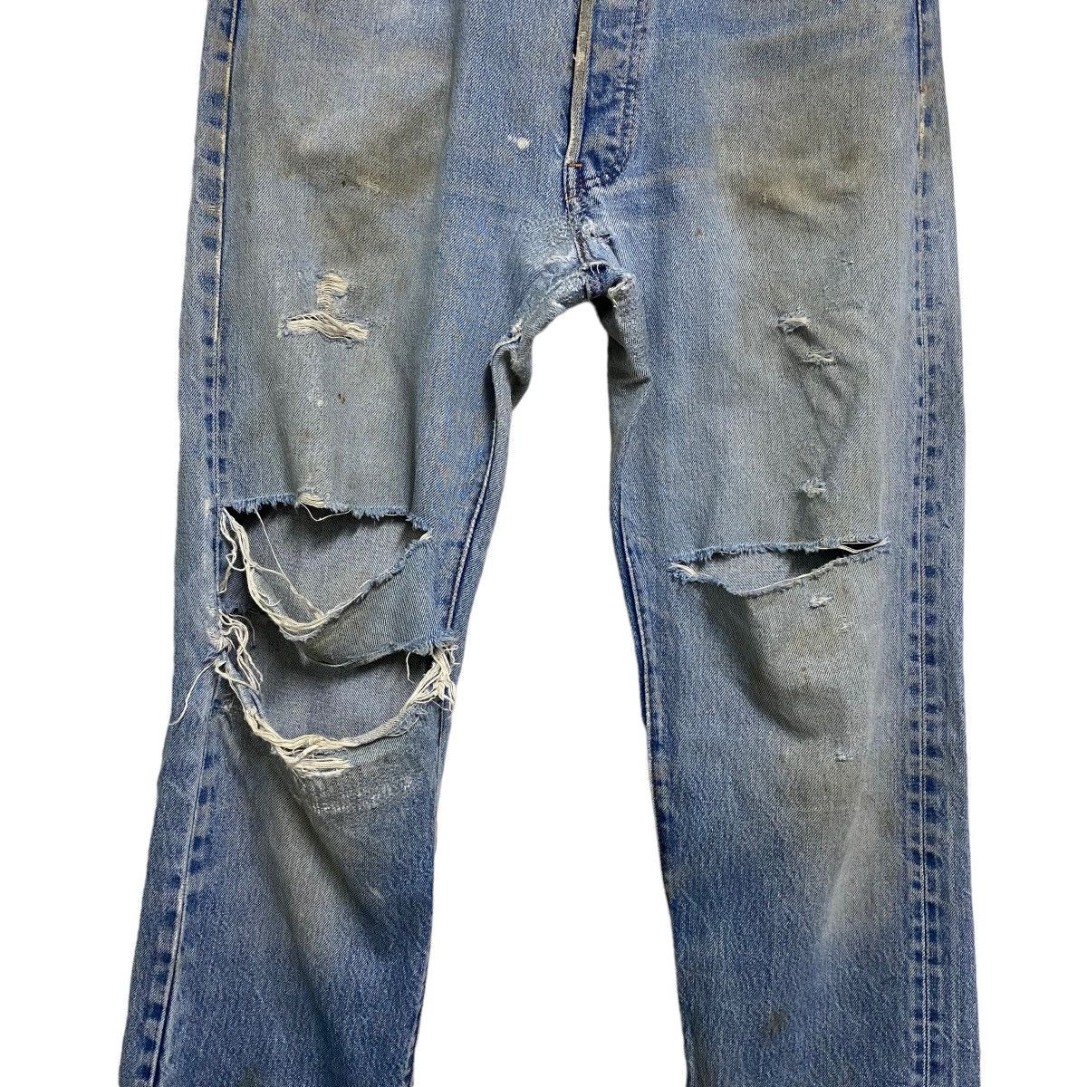 Levi's Vintage 80s Levis 501 Redline Thrashed Selvedge Jeans Size US 31 - 6 Thumbnail