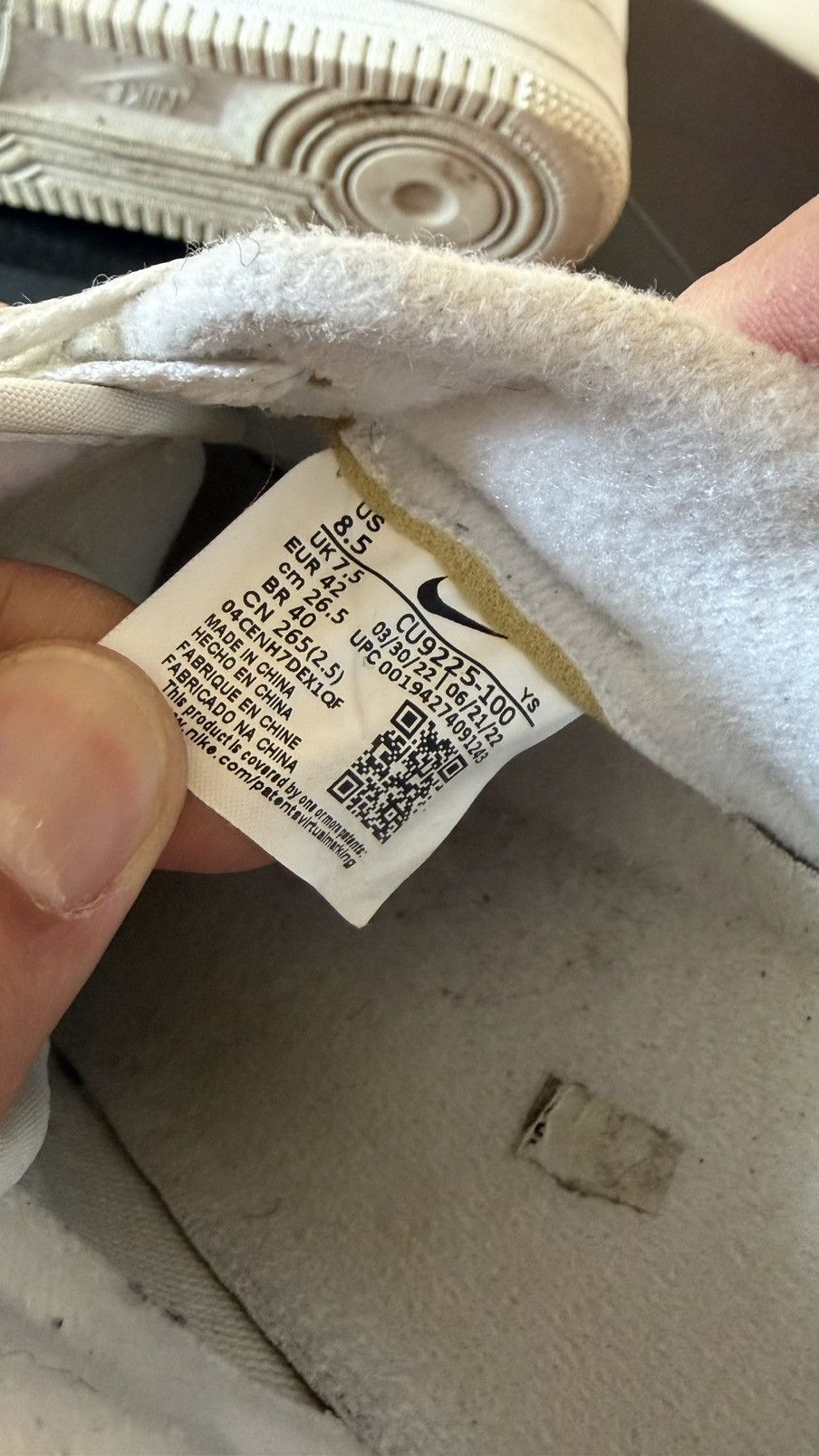 Nike × Supreme Nike x Supreme Air Force 1 Low White – Size 8.5 – Box Logo Size US 8.5 / EU 41-42 - 6 Thumbnail