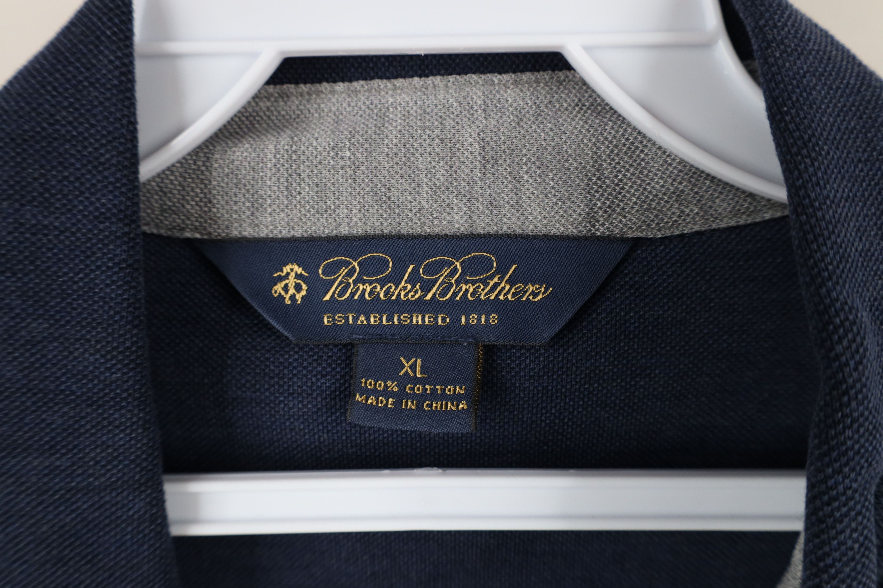 Brooks Brothers × Vintage Brooks Brothers Pique Cotton Collared Button Down Shirt Blue Size US XL / EU 56 / 4 - 6 Thumbnail