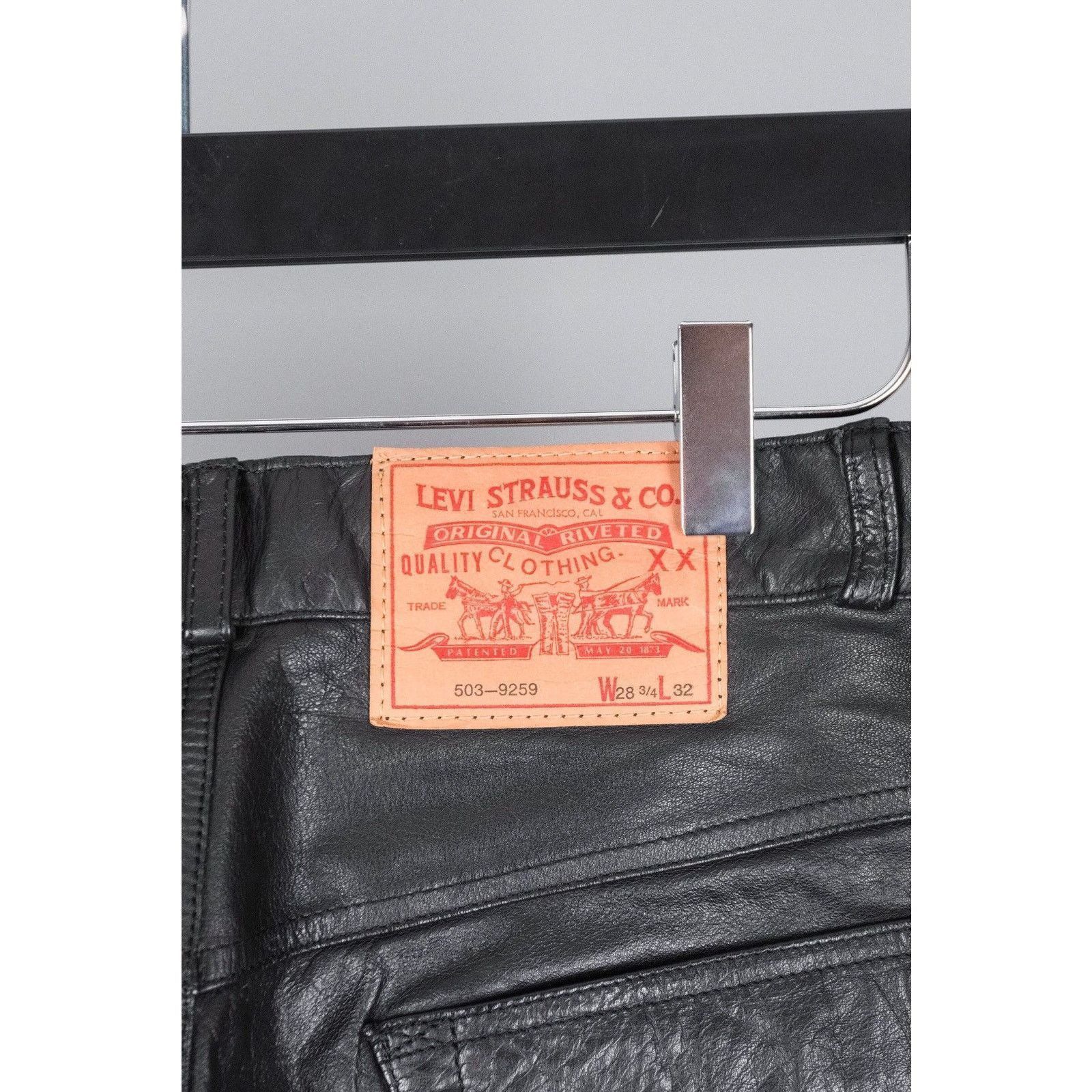 Levi's Vintage 90’s levis black leather pants Size US 28 / EU 44 - 6 Thumbnail