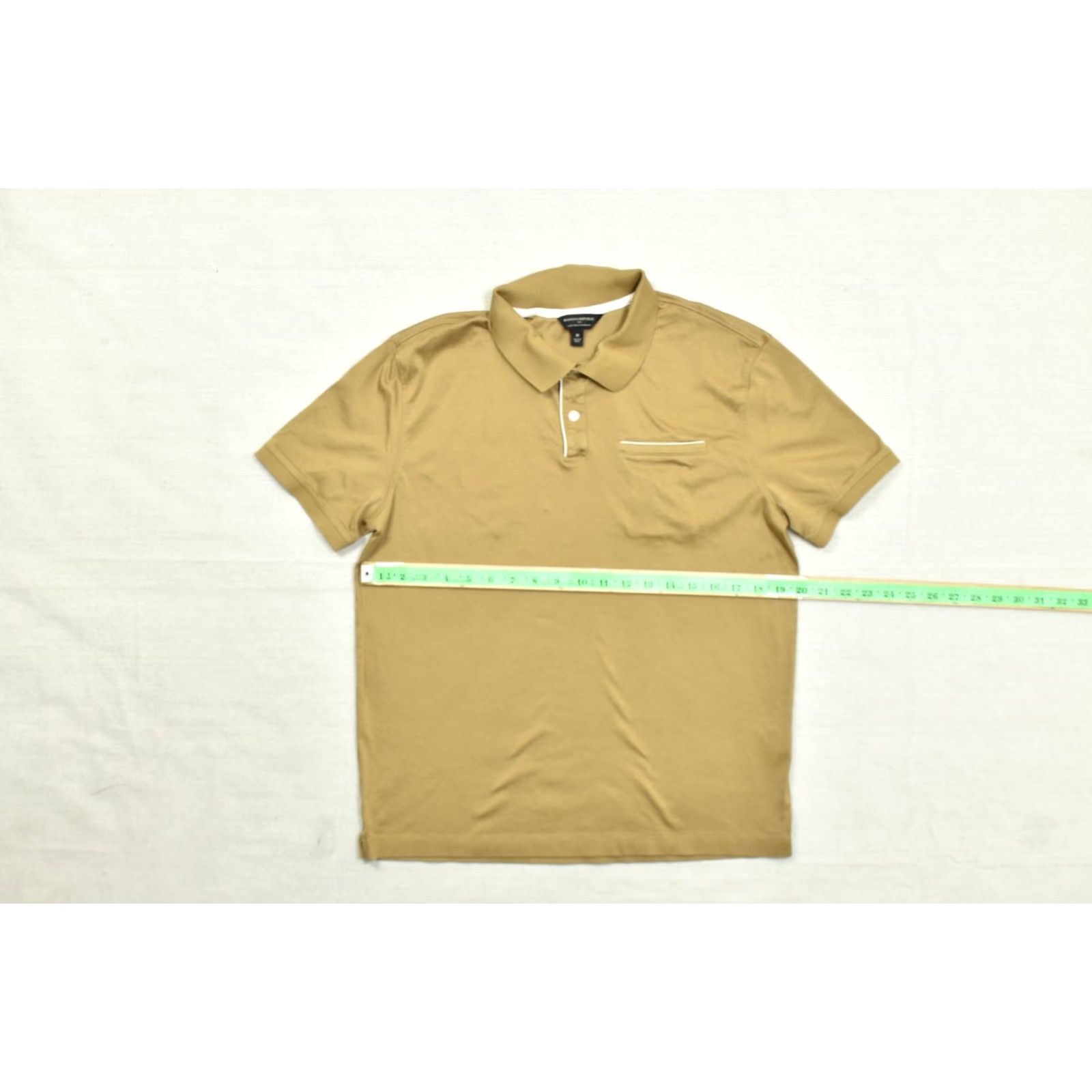 Banana Republic Banana Republic Luxe Touch Performance Polo Shirt Men's M Gold Tan Beige Short Sleeve Collared Button Polo Shirt Golf Casual Regular Mens Size US M / EU 48-50 / 2 - 8 Thumbnail