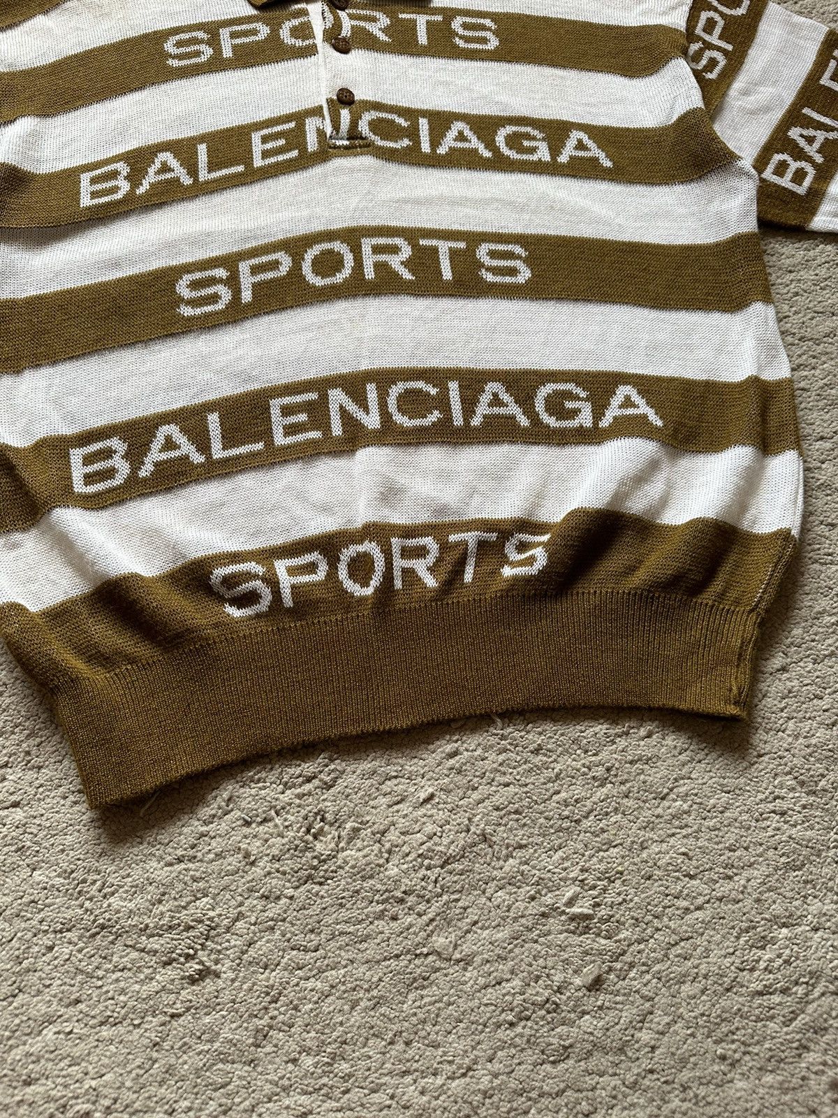 Balenciaga 1990s Balenciaga Knitted Polo Shirts Size US M / EU 48-50 / 2 - 7 Thumbnail