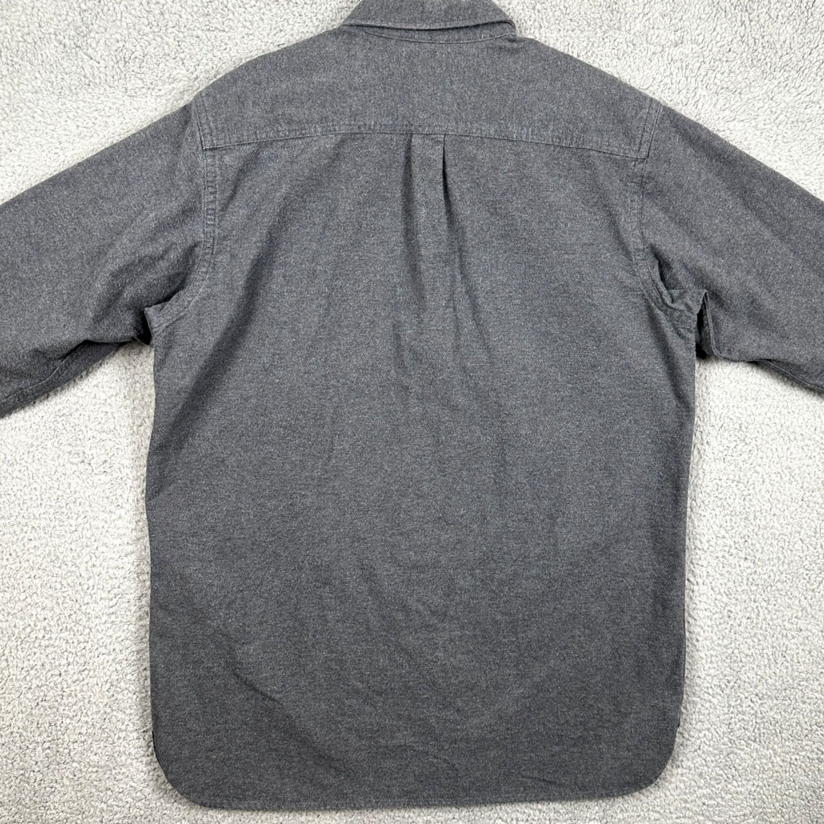 Vintage L.L. Bean Chamois Cloth Shirt Flannel Mens Large Tall Gray Button Up Flap Pocket Size US L / EU 52-54 / 3 - 2 Thumbnail