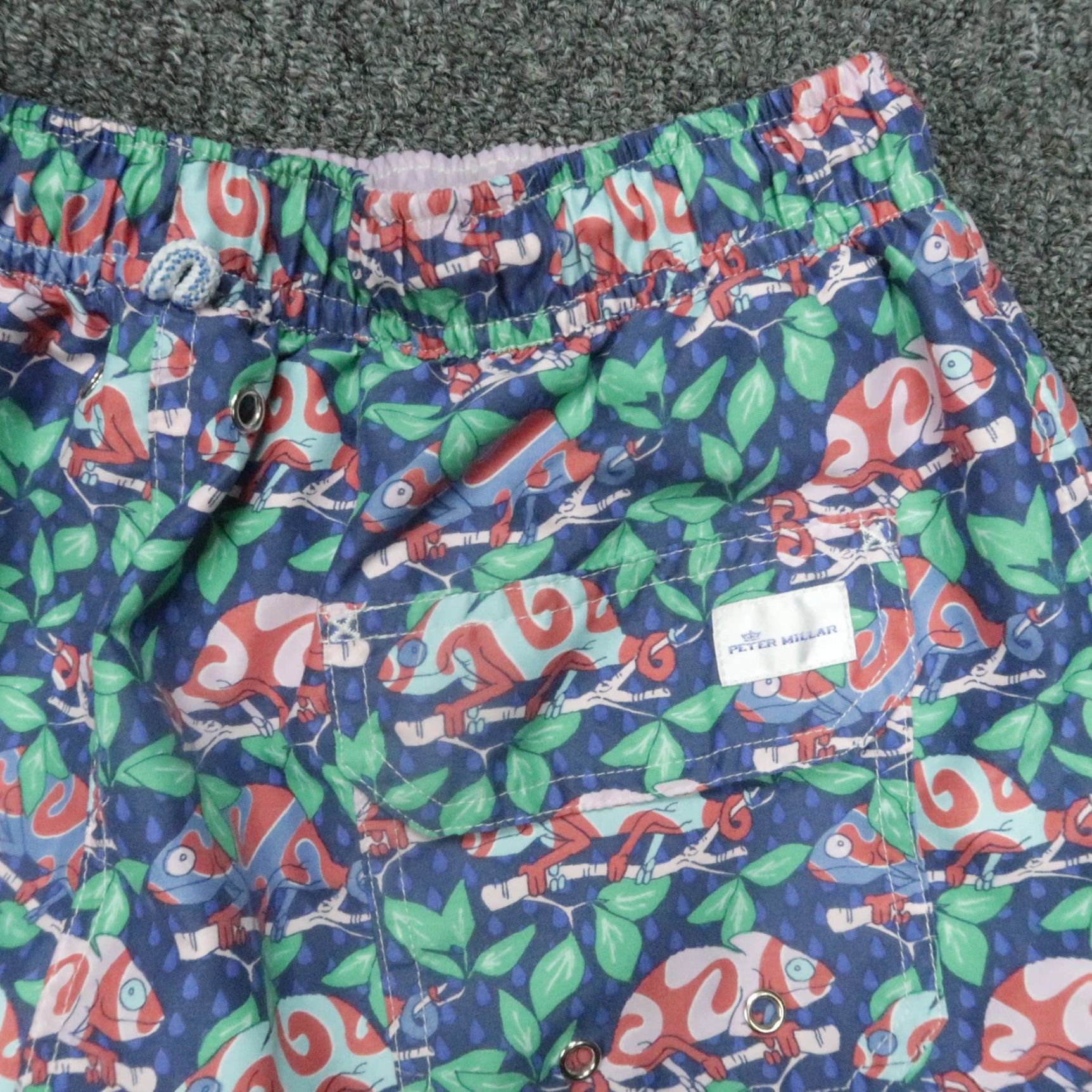 Peter Millar Peter Millar Swim Trunks Mens Medium Blue Green Karma Chameleon Lined Shorts Size US 31 - 4 Thumbnail