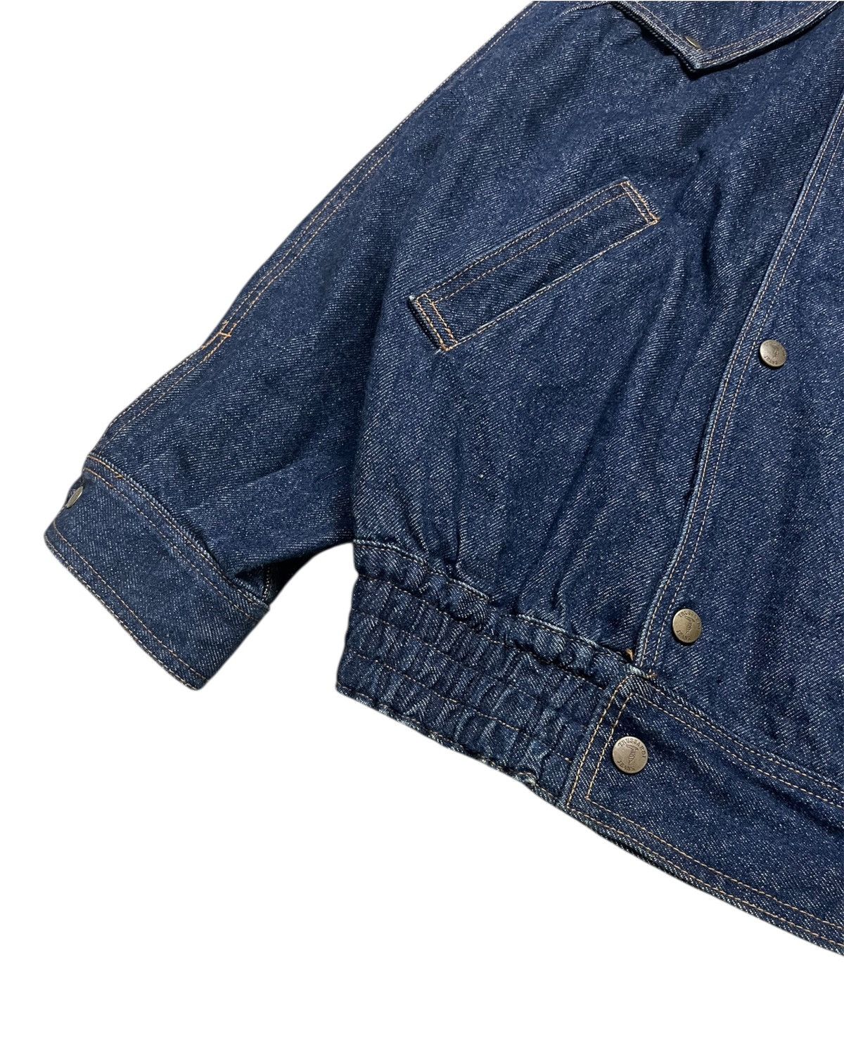 Trussardi 1980s Double Breasted Japanese Denim Blouson Jacket Size US XL / EU 56 / 4 - 11 Thumbnail