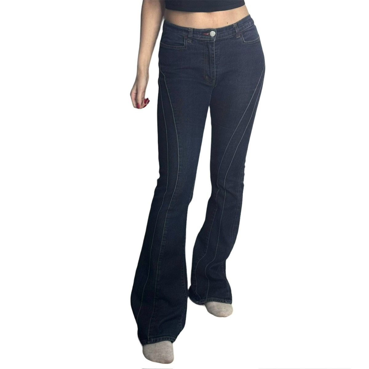 Miss Sixty Vintage Miss Sixty Jeans Denim Pants Bootcut Flared Navy Size 27" / US 4 / IT 40 - 3 Thumbnail