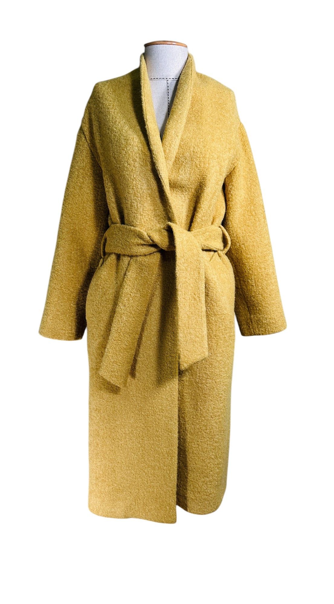 Spoon Yellow Alpaca Coat Size XS / US 0-2 / IT 36-38 - 1 Thumbnail