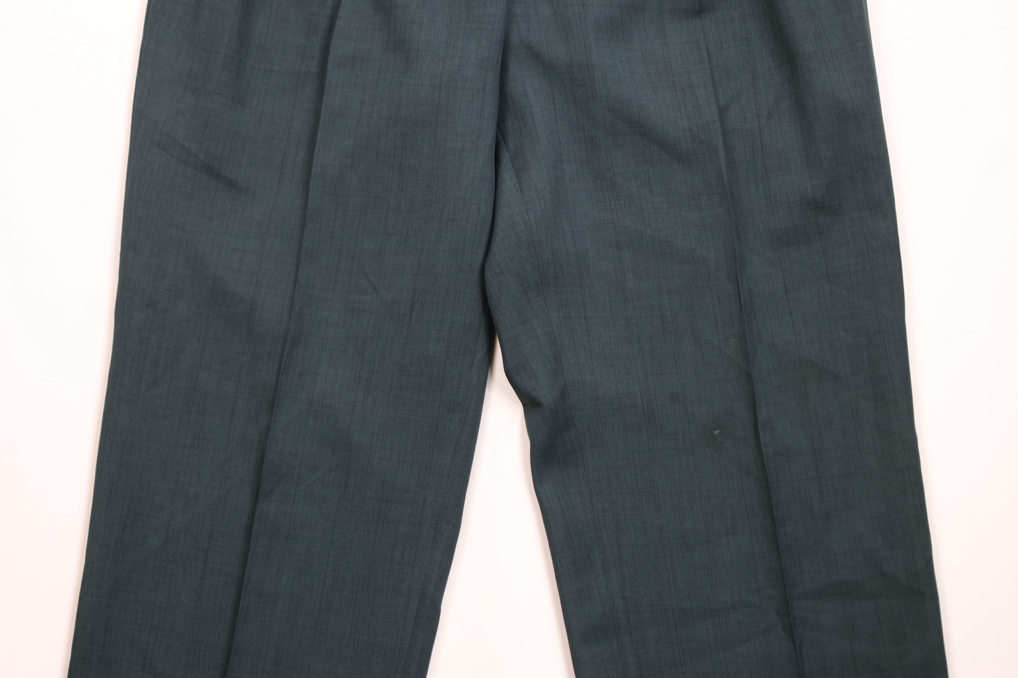 Vintage Vintage 90s Streetwear Pleated Wide Leg Chino Pants Green Size US 34 / EU 50 - 3 Thumbnail