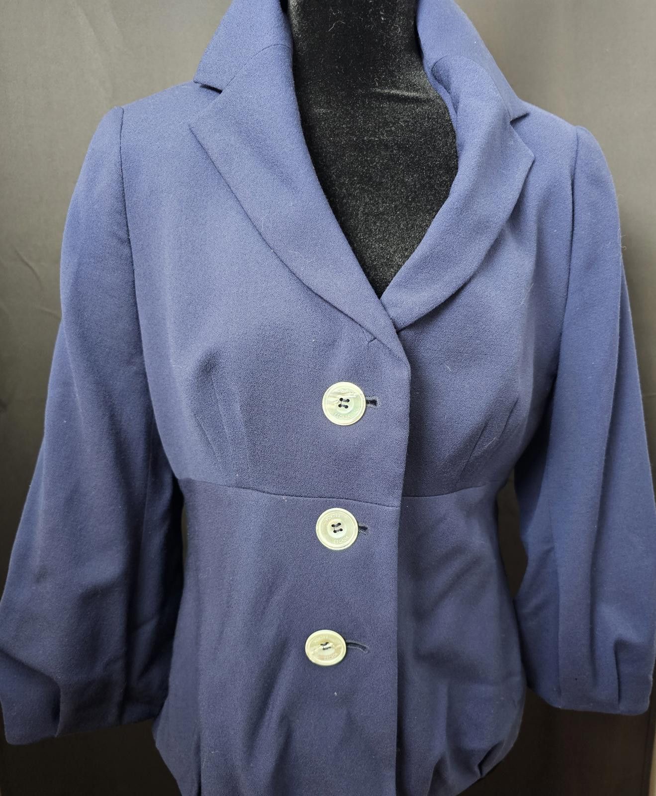 Escada Escada Jacket Navy Blue Womens 42/10 Business Blazer Size L / US 10 / IT 46 - 1 Thumbnail