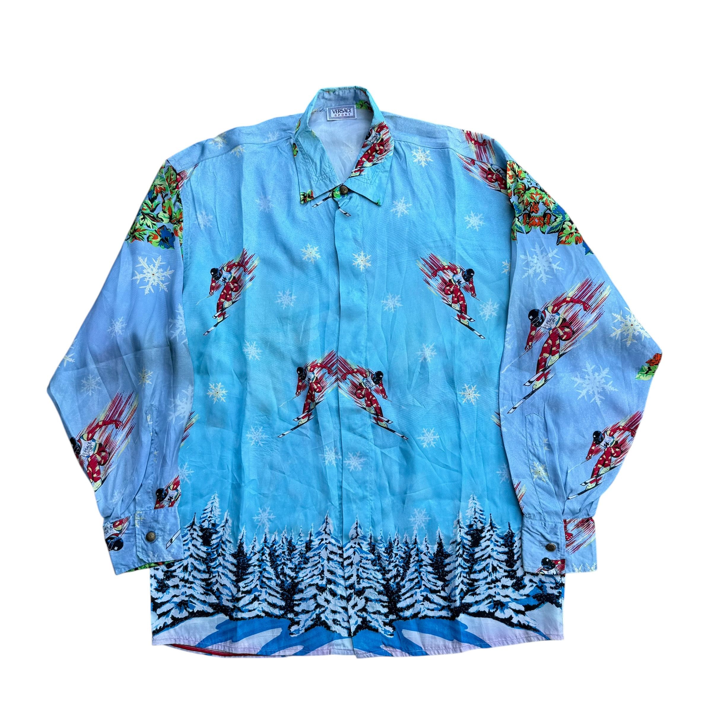 Versace Vintage Versace Sport Silk Shirt Size US M / EU 48-50 / 2 - 2 Thumbnail