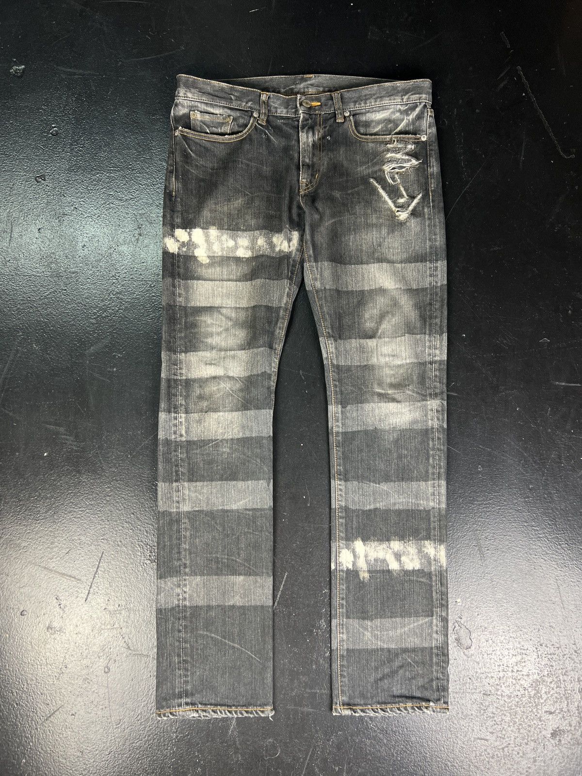 image of Swagger Stripe Denim Jeans in Black, Men's (Size 32)