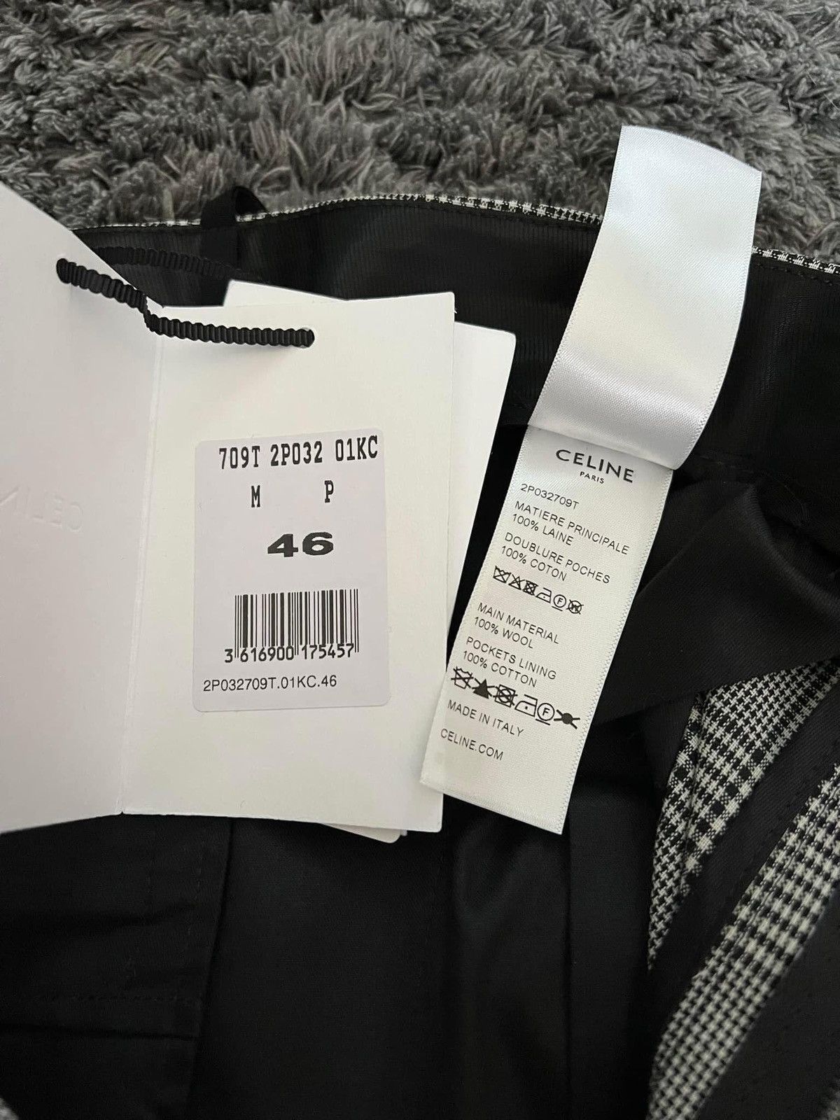 Celine × Hedi Slimane SS23 Checked Wool English Flared Pants sz44/50/52 Size 44S - 8 Thumbnail