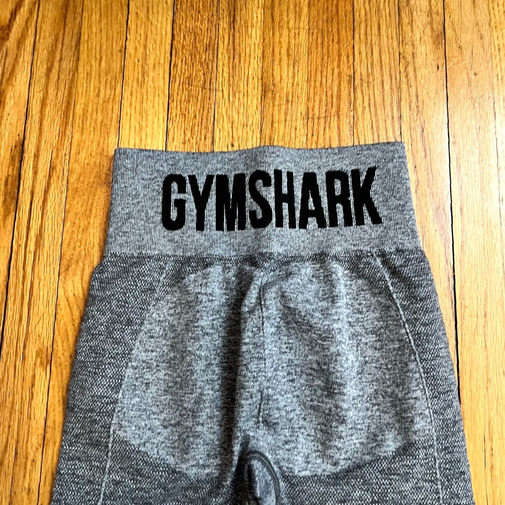 Gymshark Gymshark Leggings Womens XS Seamless Compression Gray Spellout Size 26" / US 2 / IT 38 - 2 Thumbnail