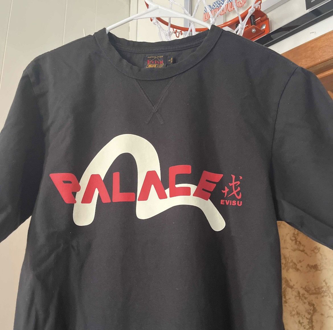 Evisu × Palace Palace x Evisu Logo Tee Black Size US L / EU 52-54 / 3 - 7 Thumbnail