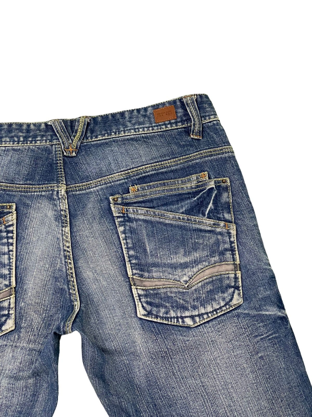 Japanese Brand Flare Jeans Nicole Club Distress Low Rise Boot Cut 7🟦1 Size US 35 - 19 Thumbnail