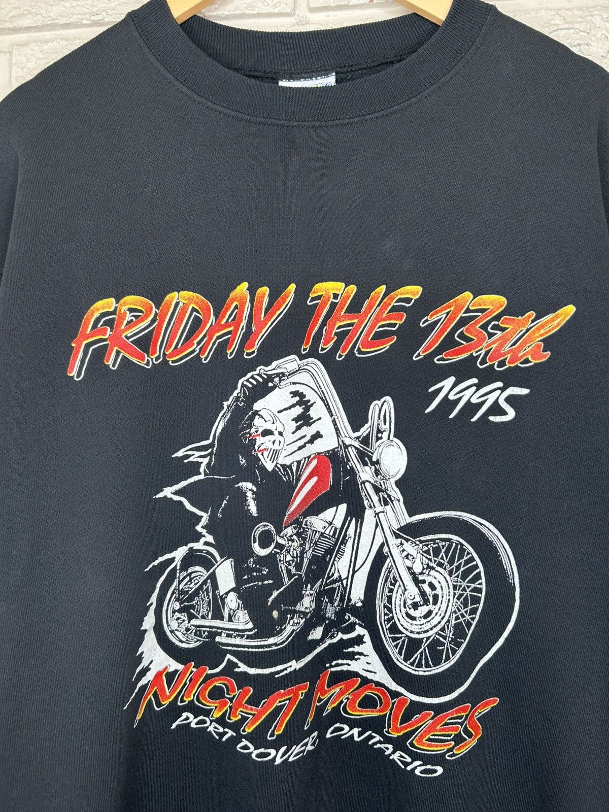 Vintage Vintage 90s Friday The 13th Jason Biker Crewneck Size US L / EU 52-54 / 3 - 3 Thumbnail