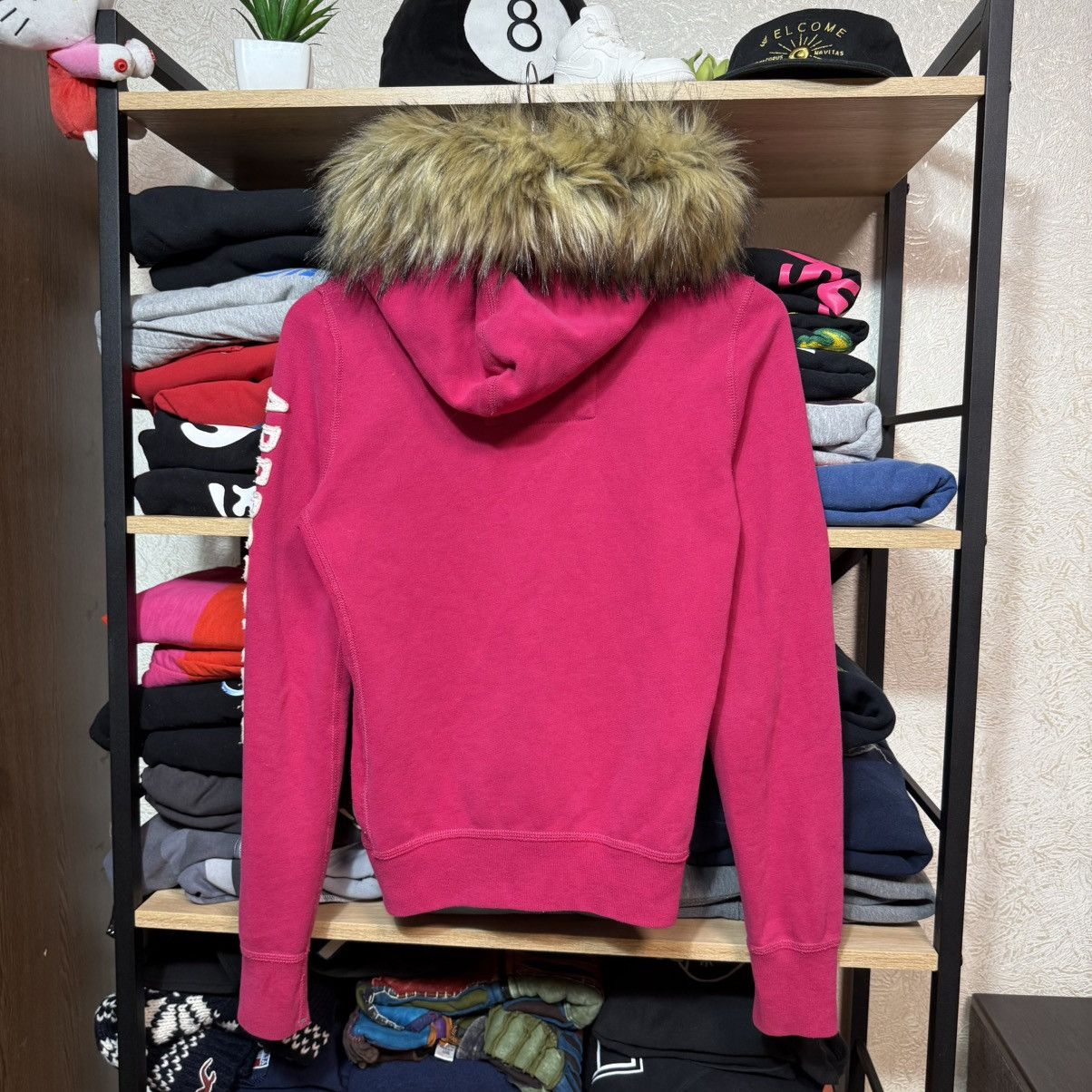 Abercrombie & Fitch 📌 Crazy Y2K Abercrombie & Fitch Y2K Faux Fur Zip-Hoodie Size M / US 6-8 / IT 42-44 - 11 Thumbnail