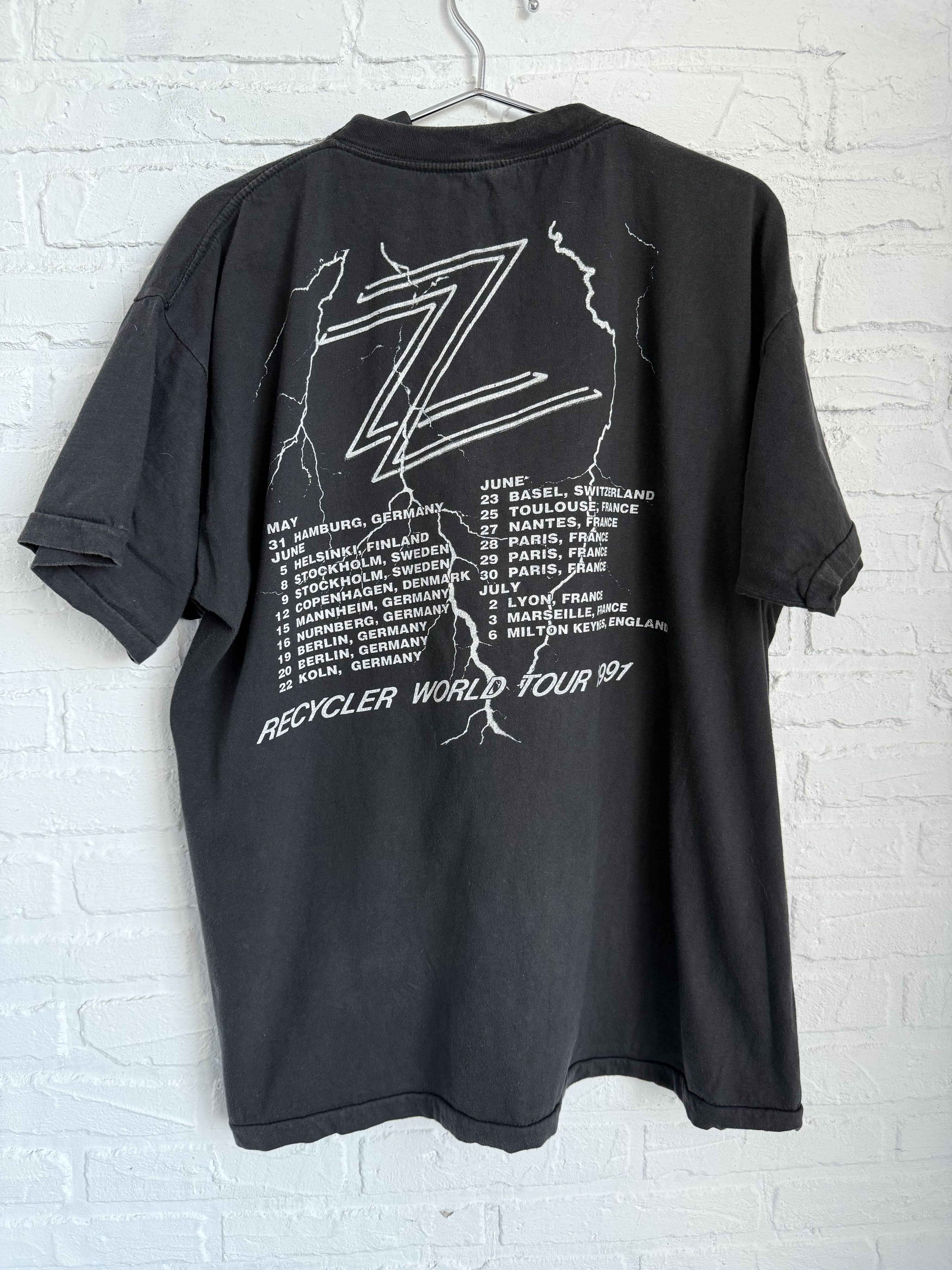 Band Tees × Vintage vintage ZZ TOP recycled tour 1991 t-shirt Size US XL / EU 56 / 4 - 7 Thumbnail