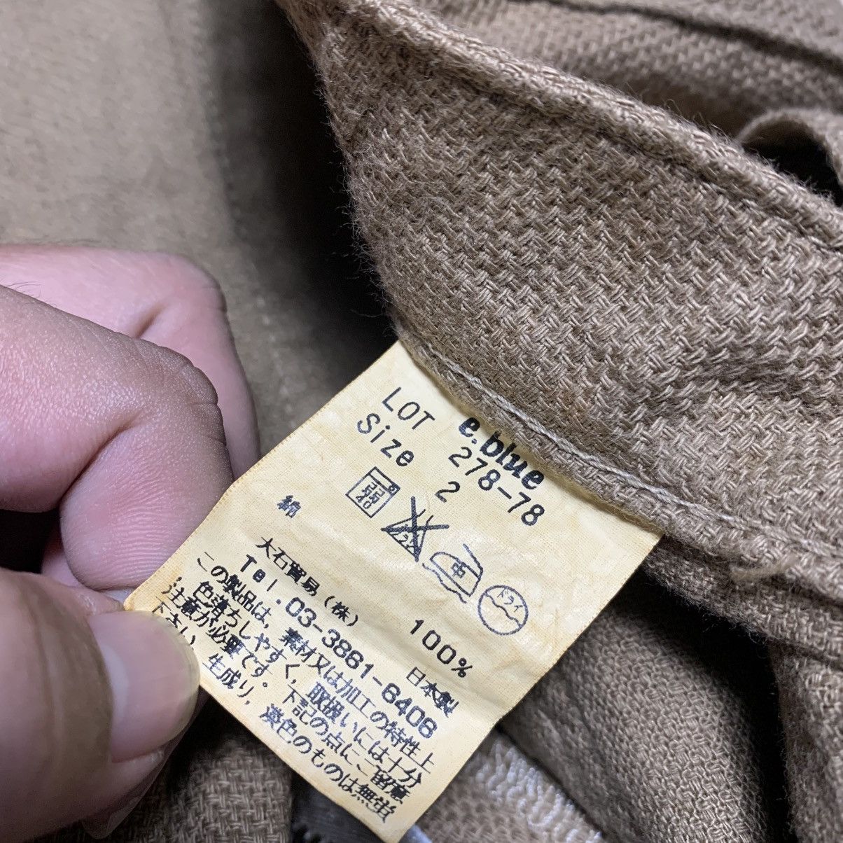 Japanese Brand Vintage E Blue Iron Forge Hemp Canvas Cargo Pants Size US 28 / EU 44 - 12 Thumbnail
