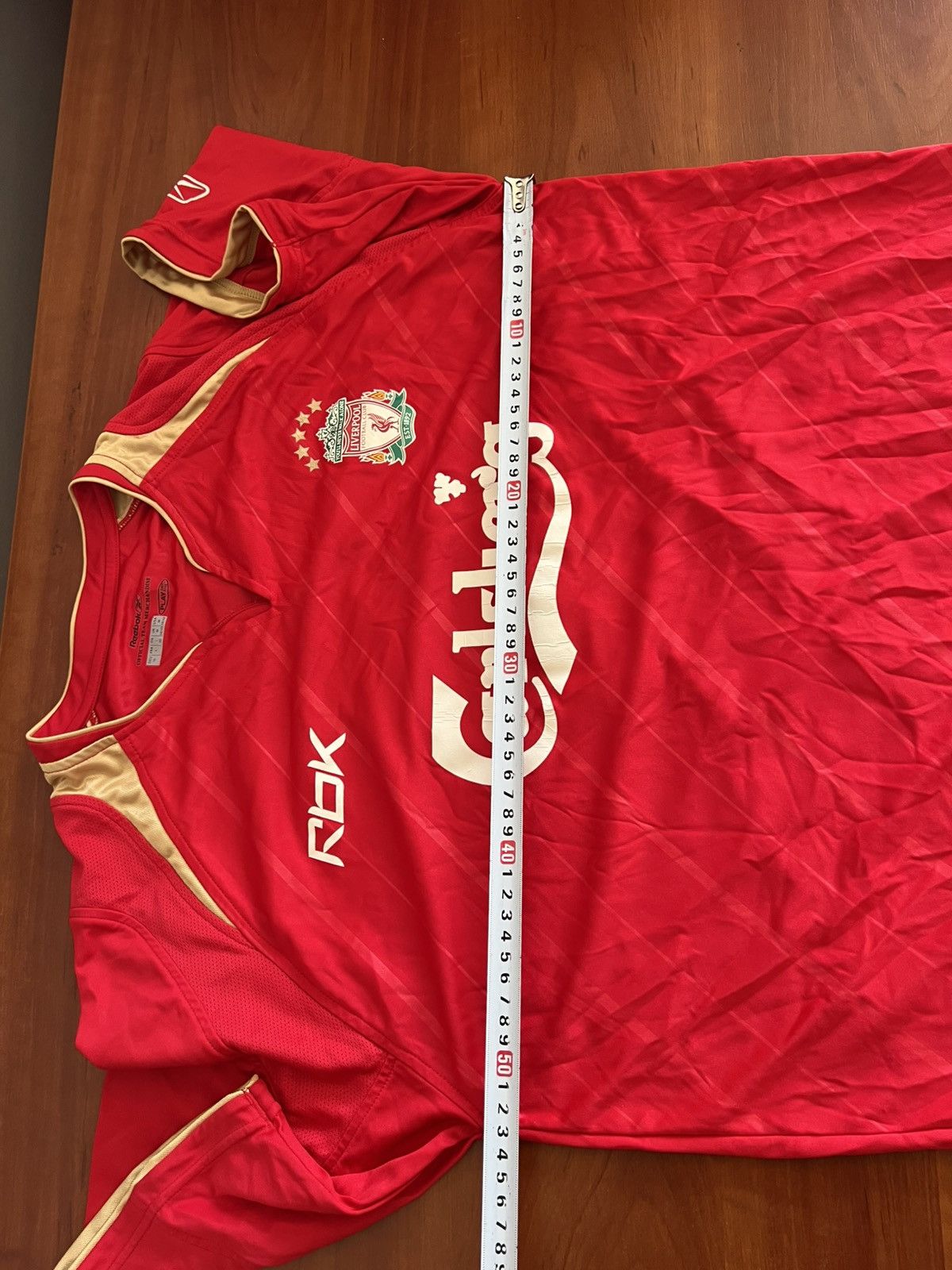 Reebok 2005/06 LIVERPOOL FC #8 GERRARD HOME SOCCER JERSEY SHIRT M-L Size US L / EU 52-54 / 3 - 21 Thumbnail