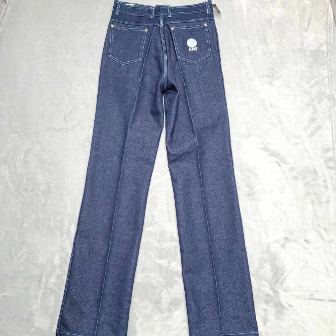 Custo Barcelona VINTAGE Customised Jeans Pants Womens 14 AT&T Logo Straight Leg Taiwan 70s 80s Size 36" / US 14 / IT 50 - 7 Thumbnail