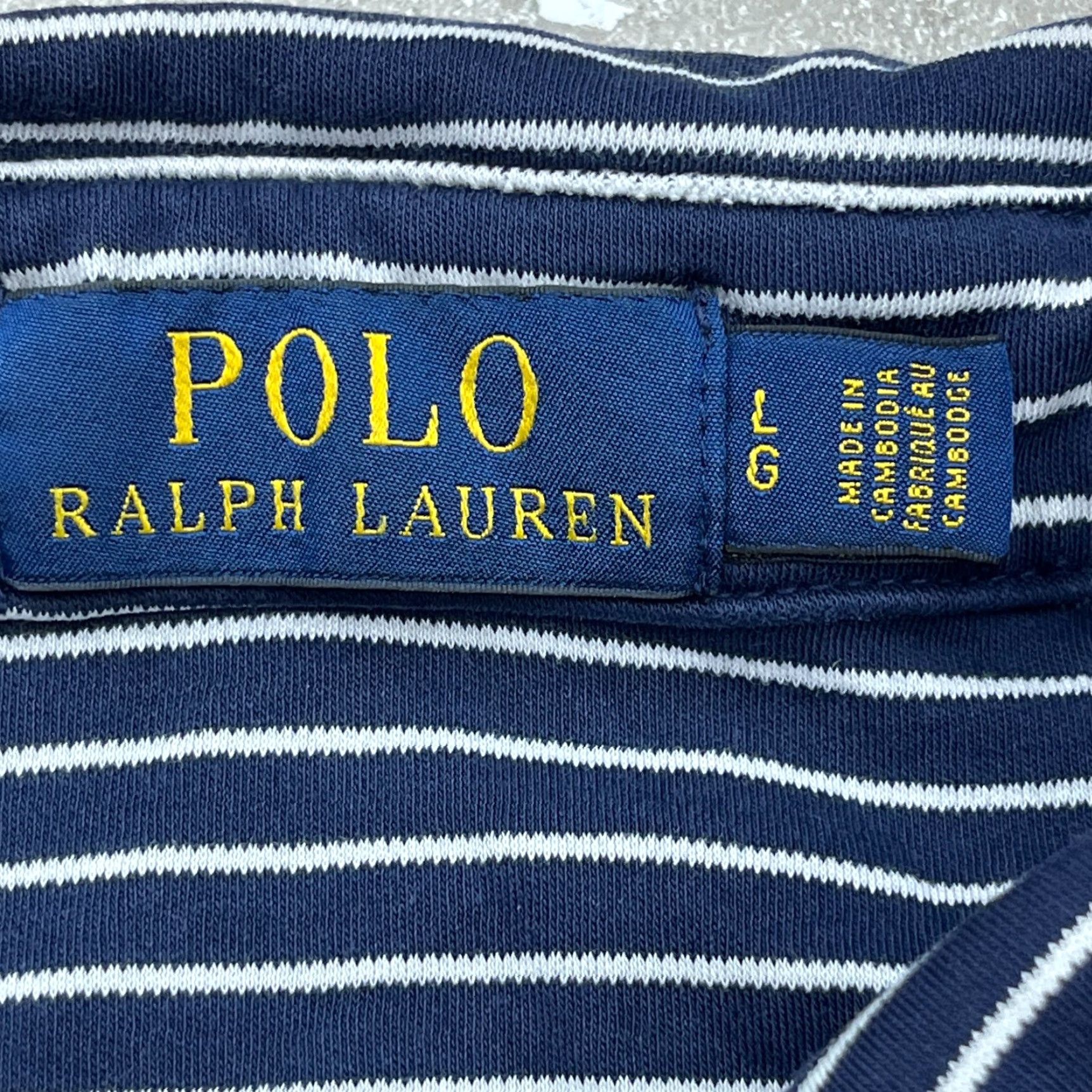 Polo Ralph Lauren Ralph Lauren Polo Shirt Men Large Blue White Striped Golf Size US L / EU 52-54 / 3 - 4 Thumbnail