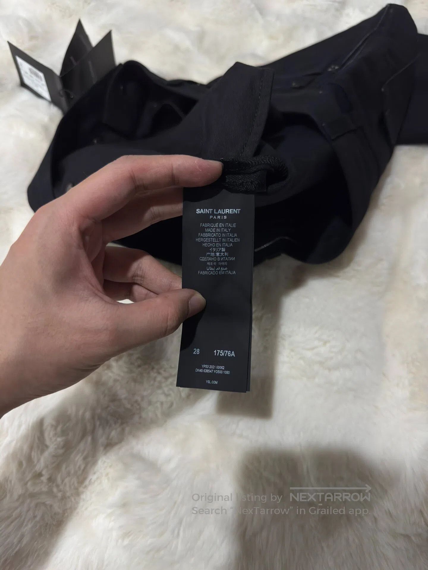 Saint Laurent Paris Saint Laurent Paris Solid black denim shorts| Size US 28 / EU 44 - 5 Thumbnail