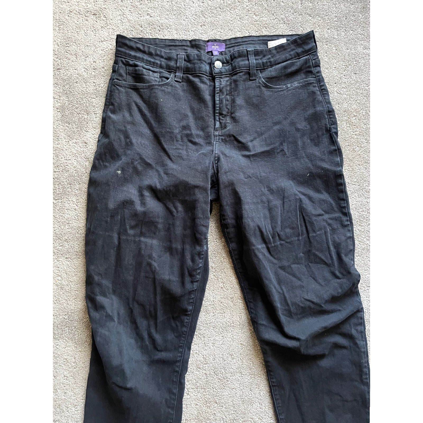 NYDJ NYDJ Jeans Women's Black Size 12 Skinny Leg Not Your Daughters Jeans Size 34" / US 12 / IT 48 - 2 Thumbnail