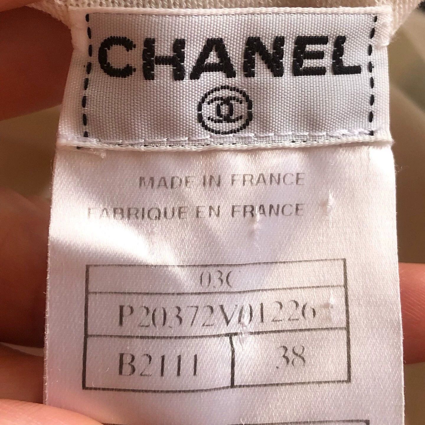 Chanel Chanel Vintage B&W Camellia Sleeveless Turtleneck Knit Top Size S / US 4 / IT 40 - 7 Thumbnail