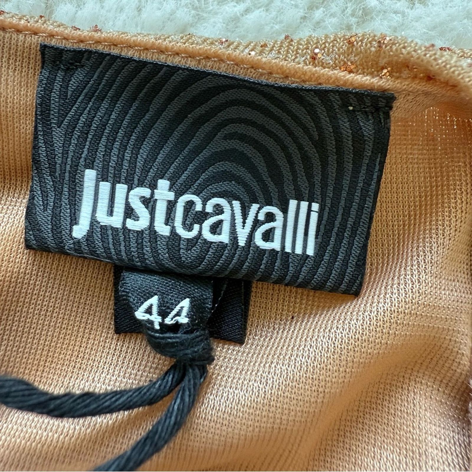 Just Cavalli NWT! Just Cavalli Women Gold Metallic Dress, Size 44 (8US) Size M / US 6-8 / IT 42-44 - 8 Thumbnail