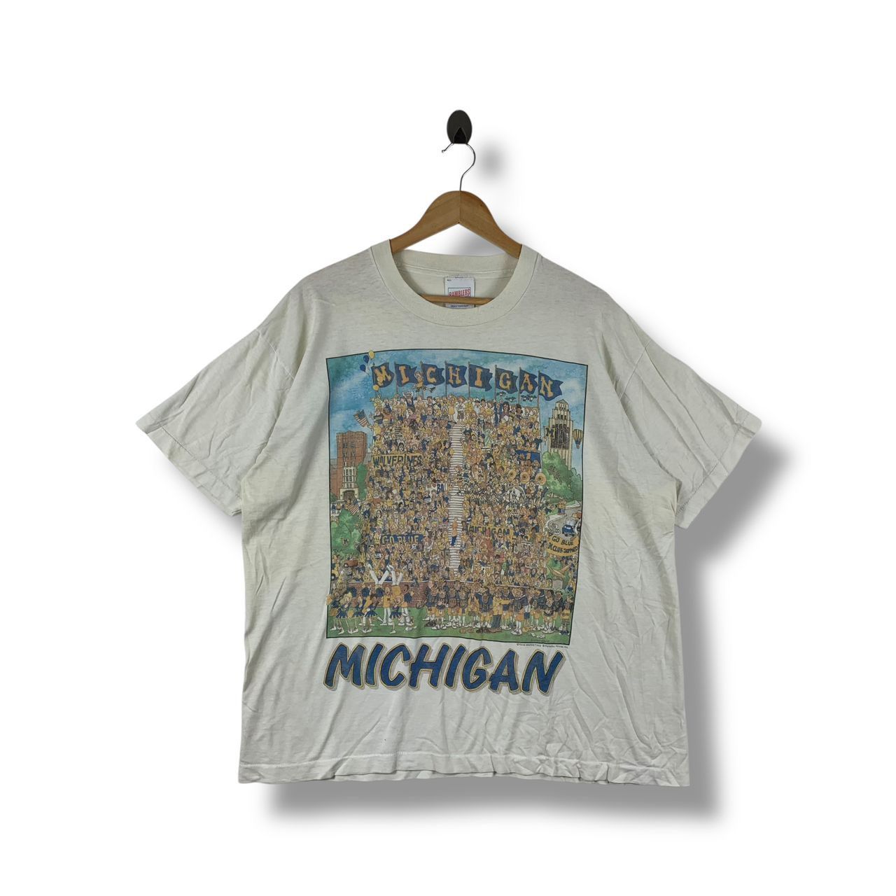 Vintage Vintage MICHIGAN ben holladay art printed tee Size US XXL / EU 58 / 5 - 1 Thumbnail