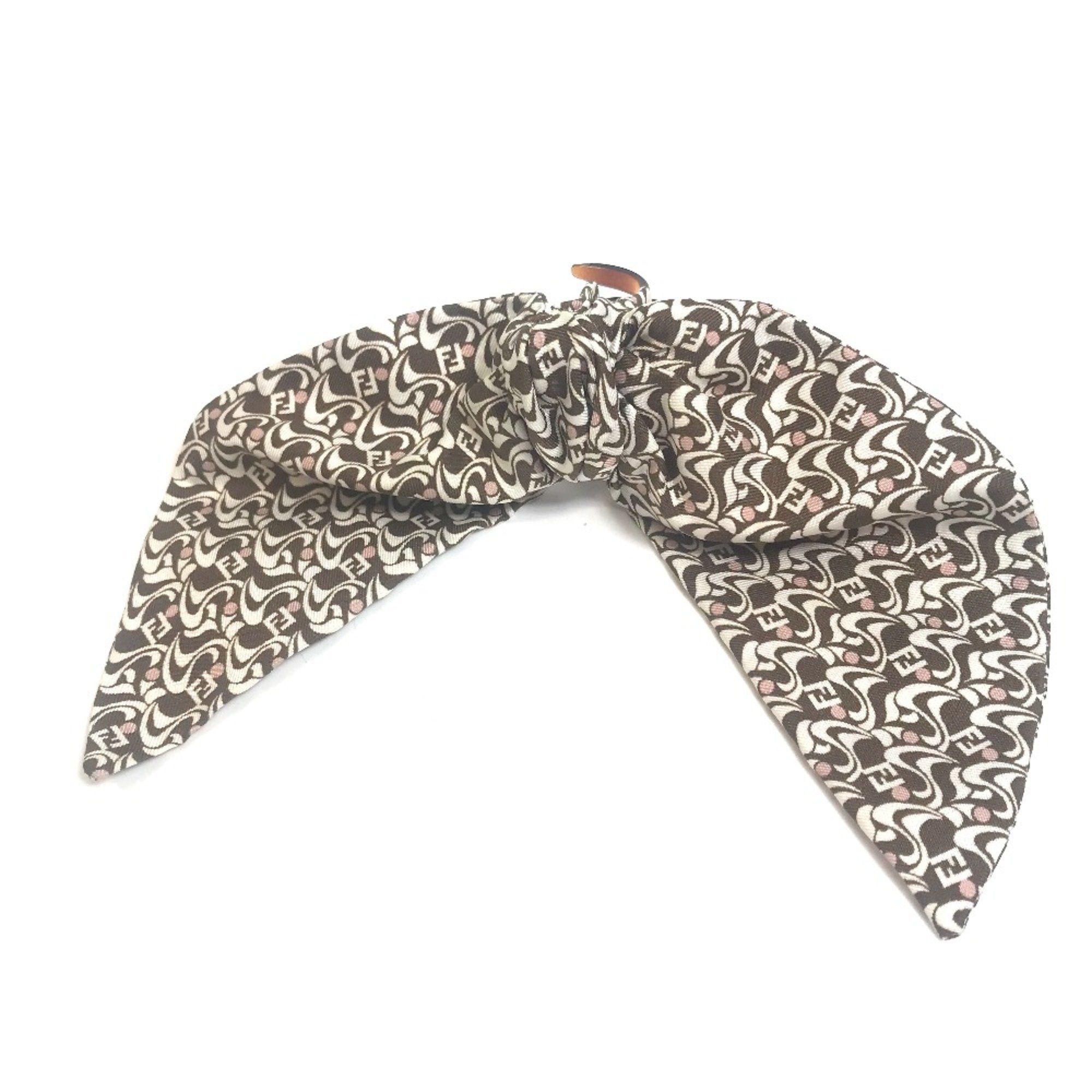 Fendi Fendi Hair clipper Valletta Brown x White Size ONE SIZE - 1 Thumbnail