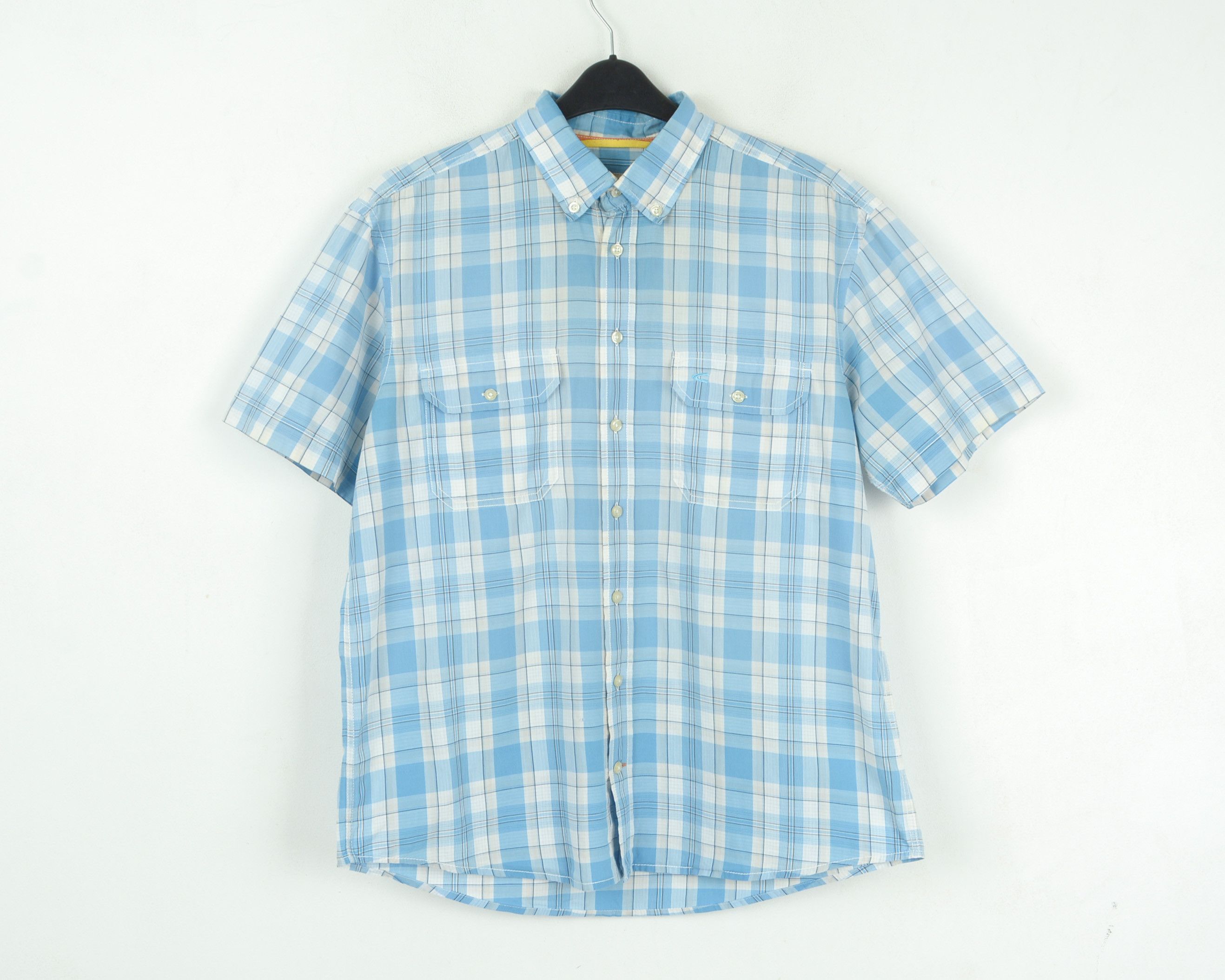 camel active L Short Sleeved Shirt Check Casual Plaid Button Up Summer Size US L / EU 52-54 / 3 - 1 Thumbnail