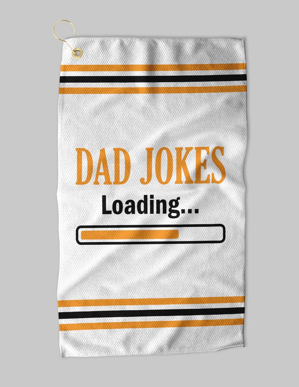 Designer Funny Golf Towels for Dads - 'Dad Jokes Loading...' Size ONE SIZE - 2 Thumbnail