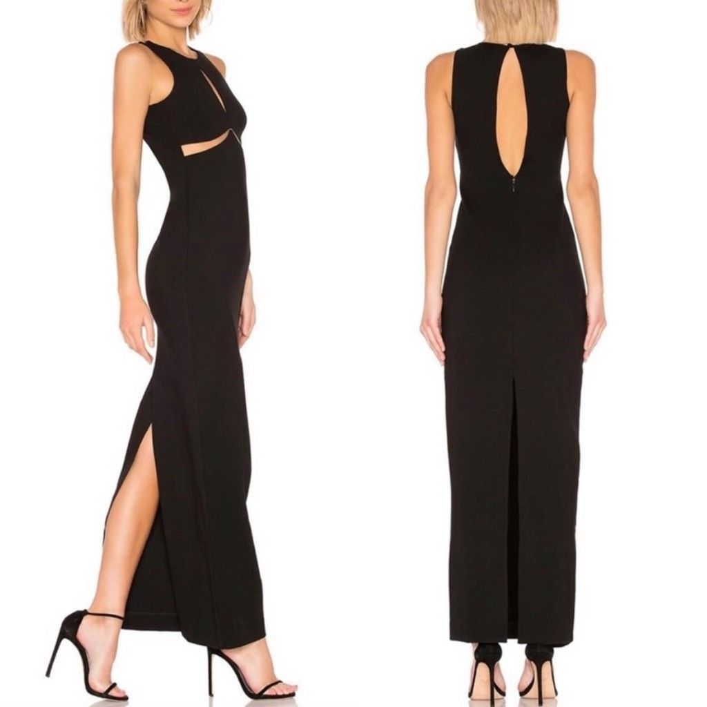Other Lovers + Friends Saskeah Sheer Cutout Maxi Dress Gown in Black Women’s Small Size S / US 4 / IT 40 - 1 Thumbnail