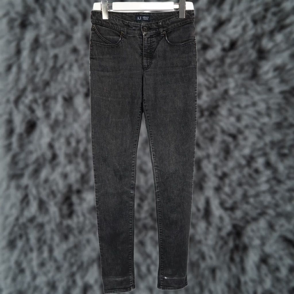 Vintage ARMANI JEANS Jeans Women's US 28 Gray Fade Effect Casual Zip Fly Stretch Size 28" / US 6 / IT 42 - 1 Thumbnail