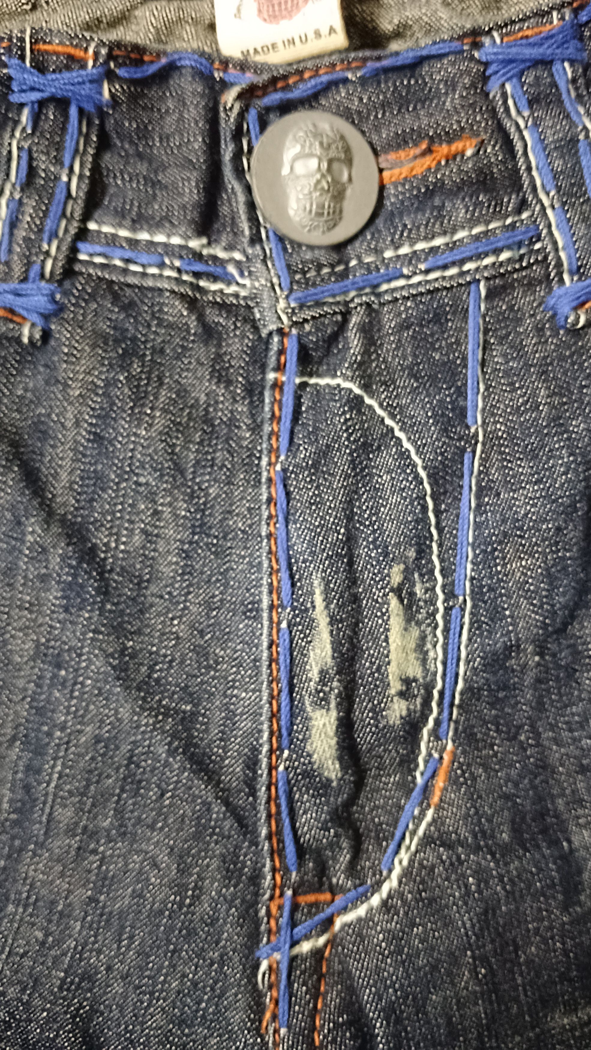 Denim & Co. Laguna Beach Embellished Skull Flare Denim Size US 32 / EU 48 - 11 Thumbnail