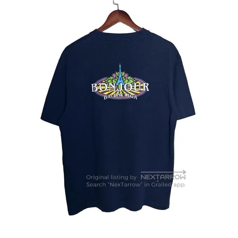Balenciaga Balenciaga Eiffel Tower Printed Short Sleeve Size US M / EU 48-50 / 2 - 1 Thumbnail