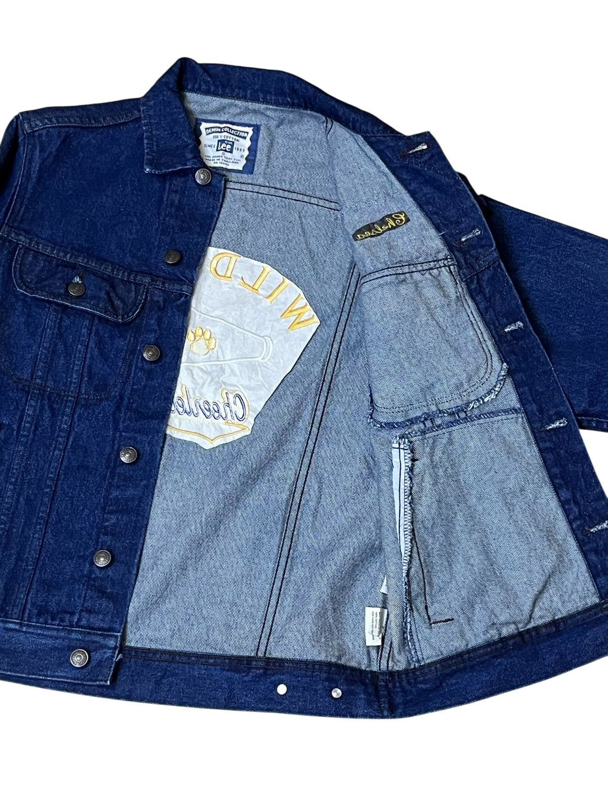 Lee Grail🔥Vintage 90s LEE wildcats Chelsea trucker denim jackets Size US S / EU 44-46 / 1 - 8 Thumbnail