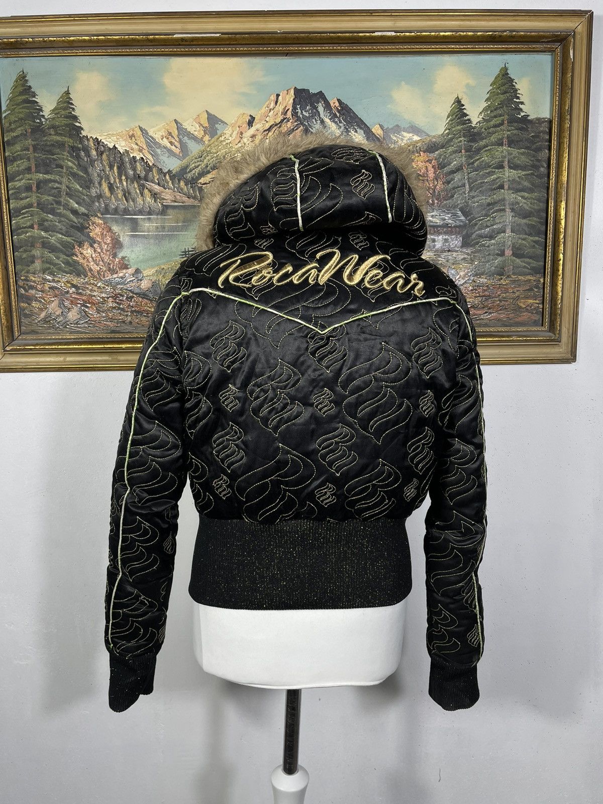 Rocawear × Vintage Rocawear Retro 00s Baggy Loose Bomber AOP All Over Print Size M / US 6-8 / IT 42-44 - 2 Thumbnail
