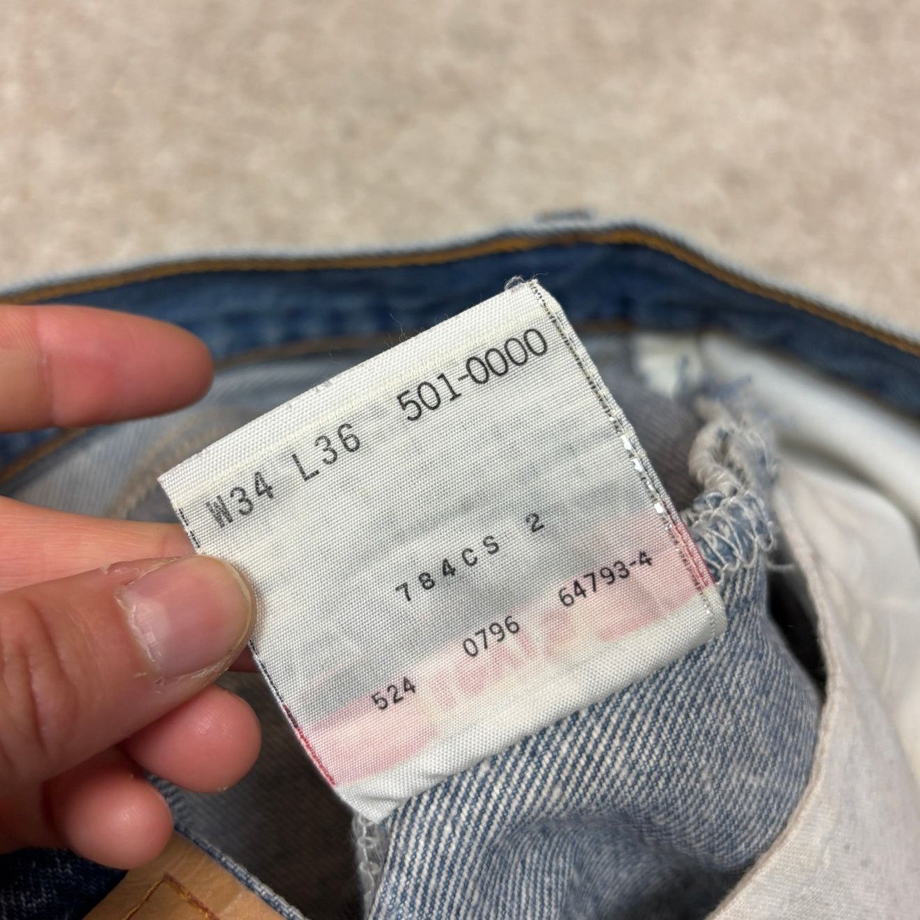 Levi's × Vintage Vintage 90s Levi's 501xx Straight Leg Jeans 34x36 (32x33) Size US 34 / EU 50 - 11 Thumbnail