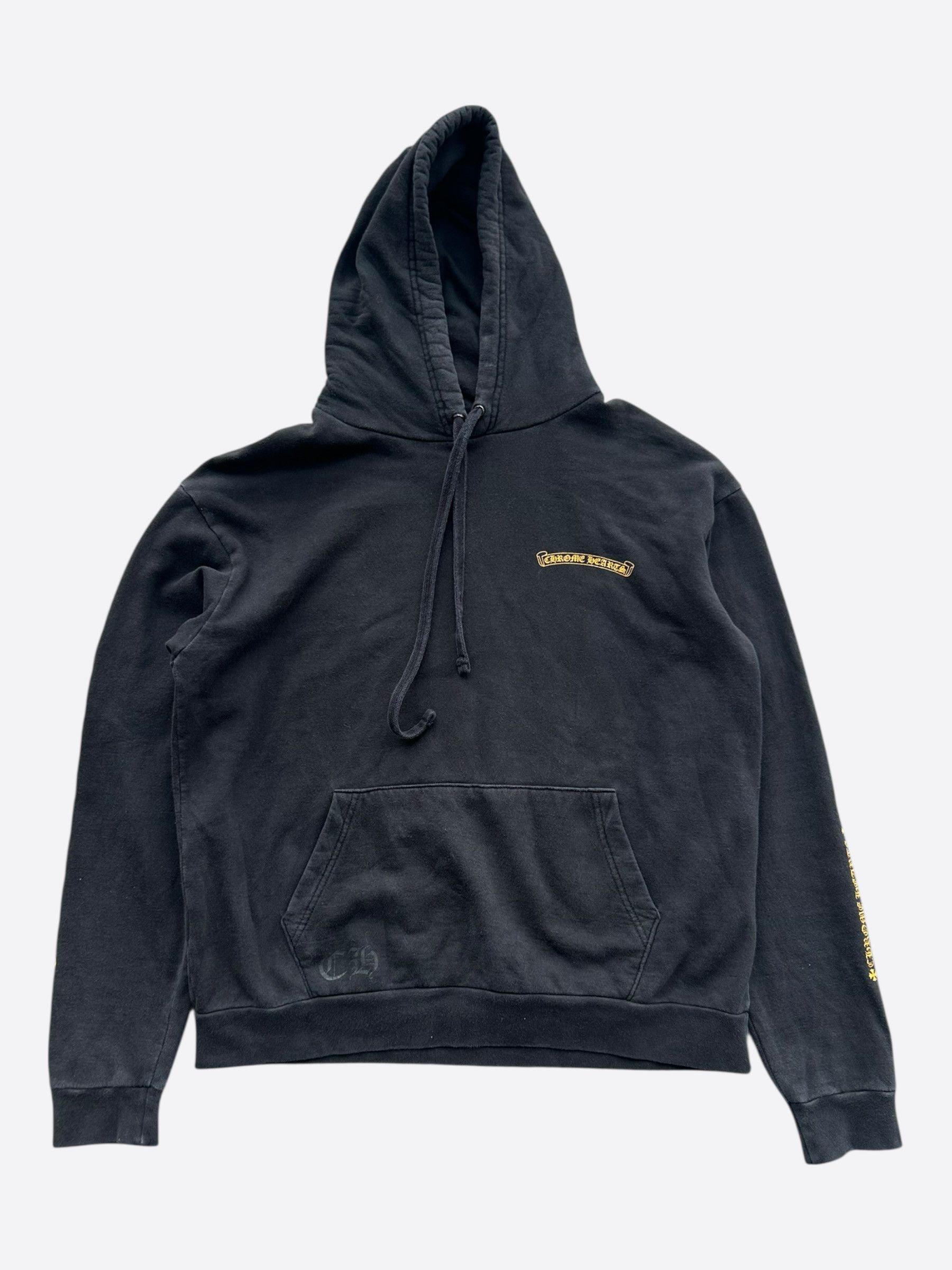 Chrome Hearts Chrome Hearts Black & Yellow Cross Logo Zip Up Hoodie Size US M / EU 48-50 / 2 - 1 Thumbnail