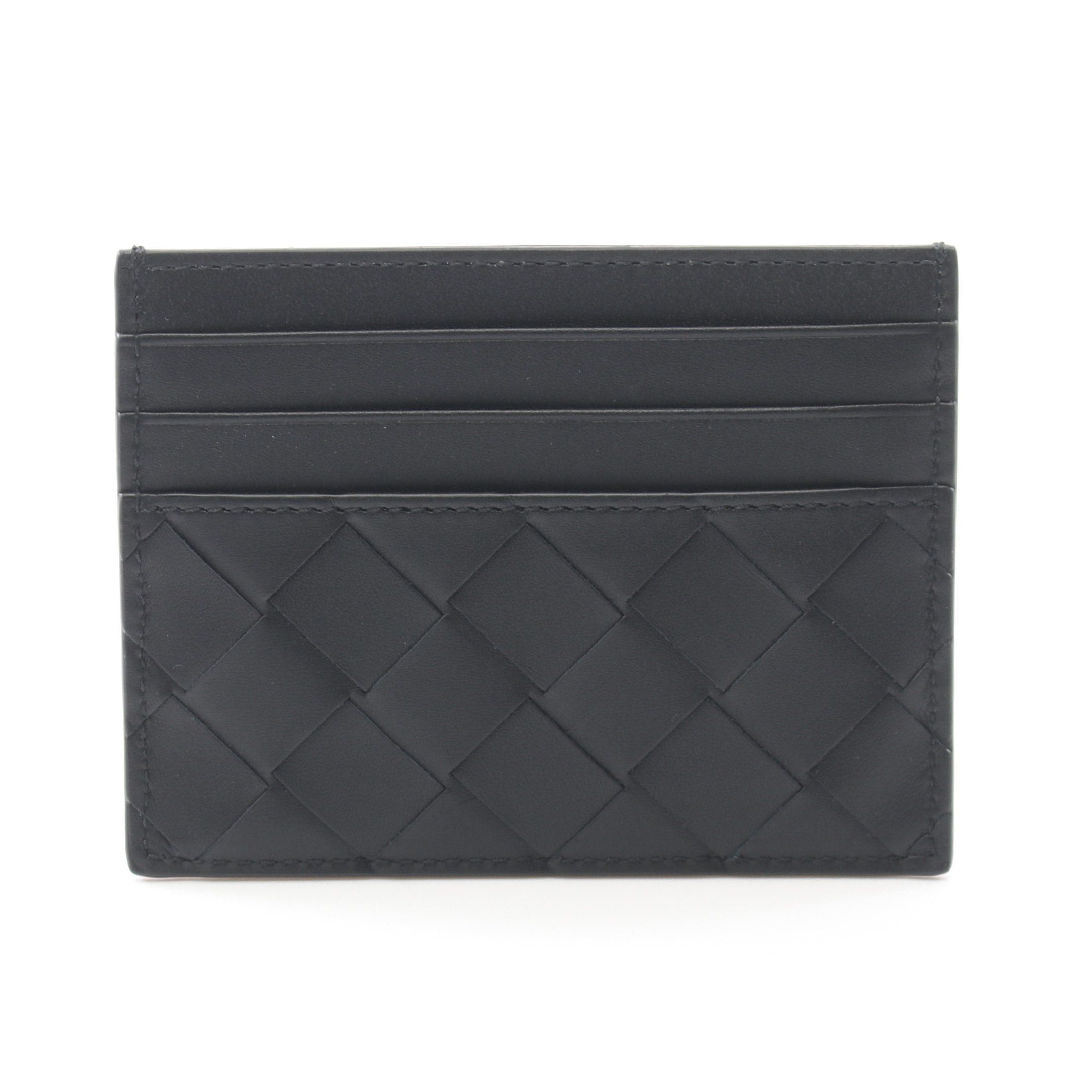 Bottega Veneta Bottega Veneta Intrecciato Card Case Leather Black Size ONE SIZE - 1 Thumbnail