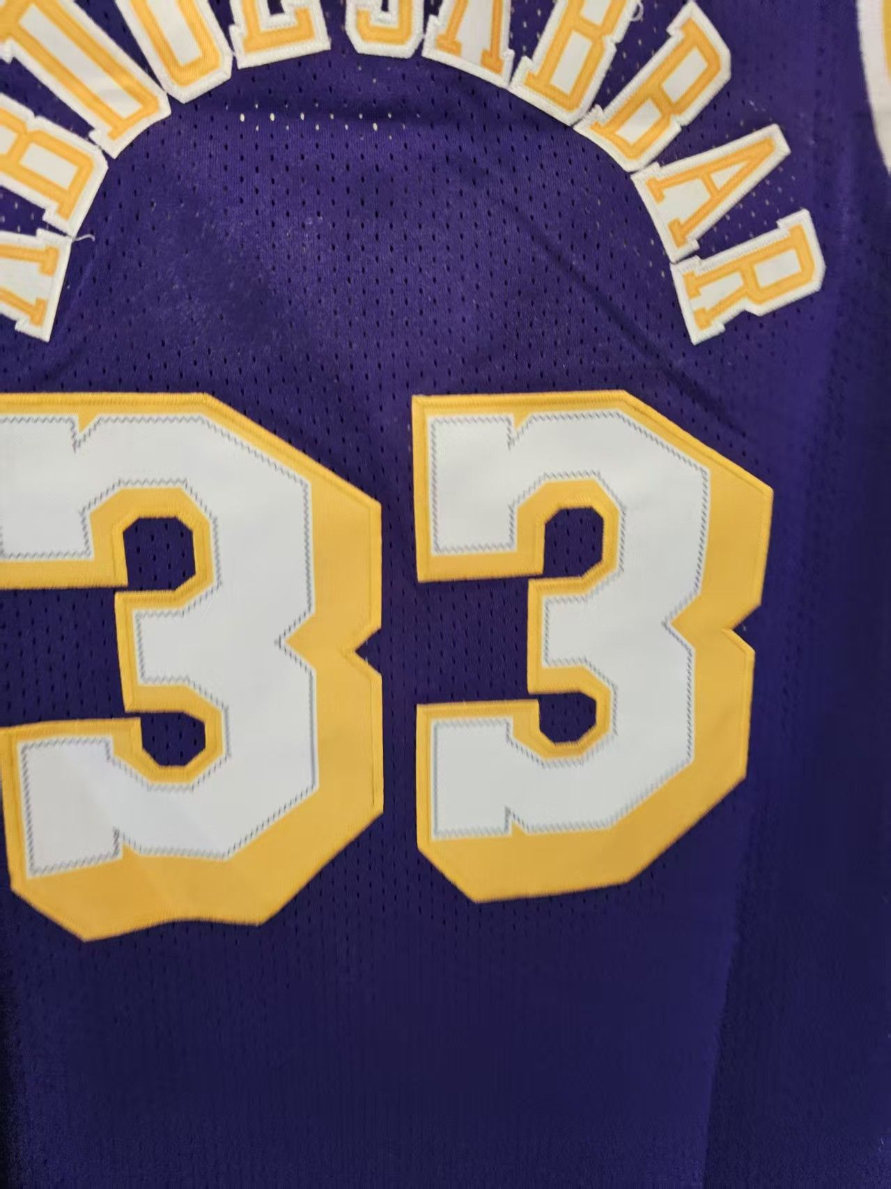 NBA Lakers #33 Abdul-Jabbar Jersey Purple Size US XL / EU 56 / 4 - 4 Thumbnail