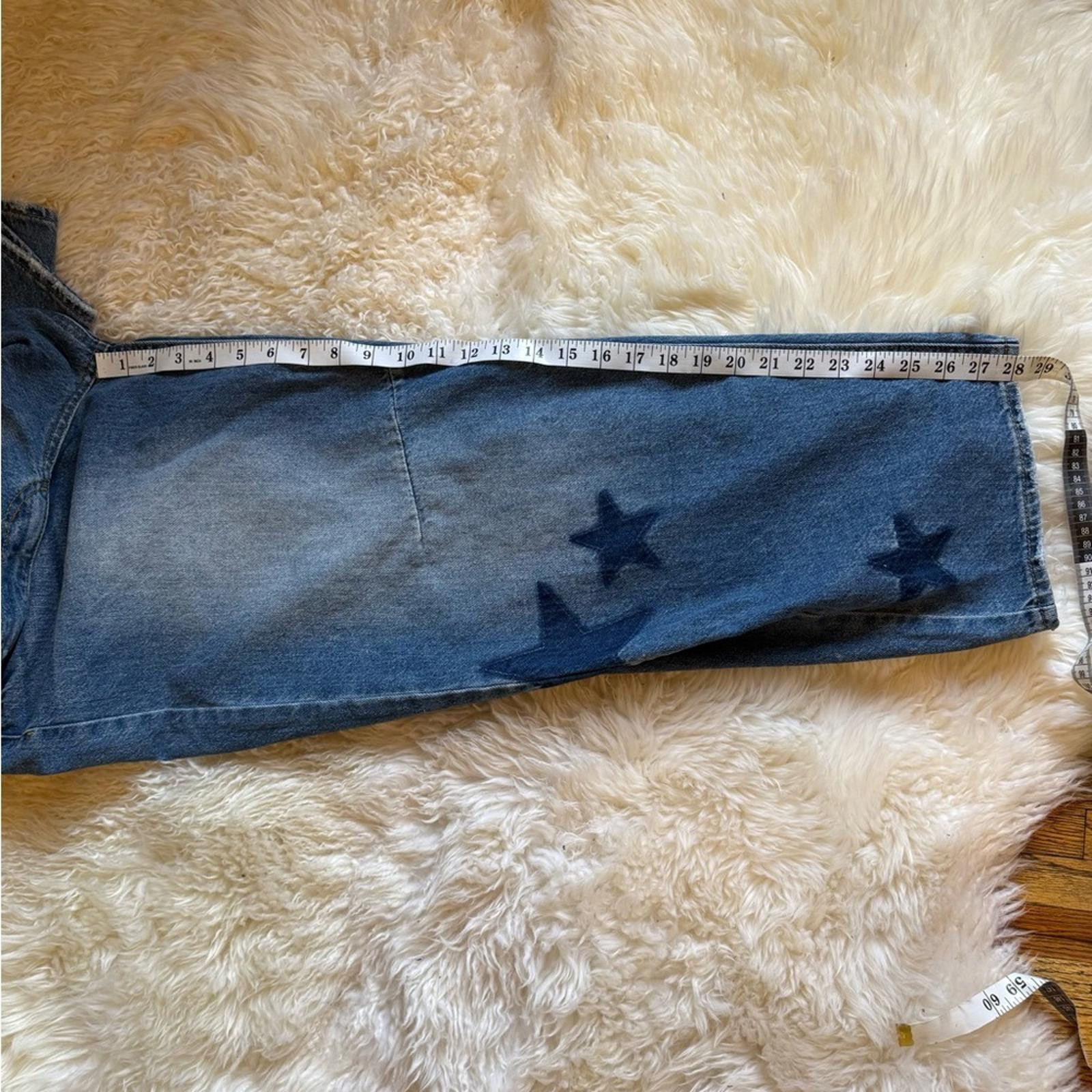 Sonia Rykiel S.O.N.G. Women's Wide Leg Jeans with Star Print Size 29" - 7 Thumbnail