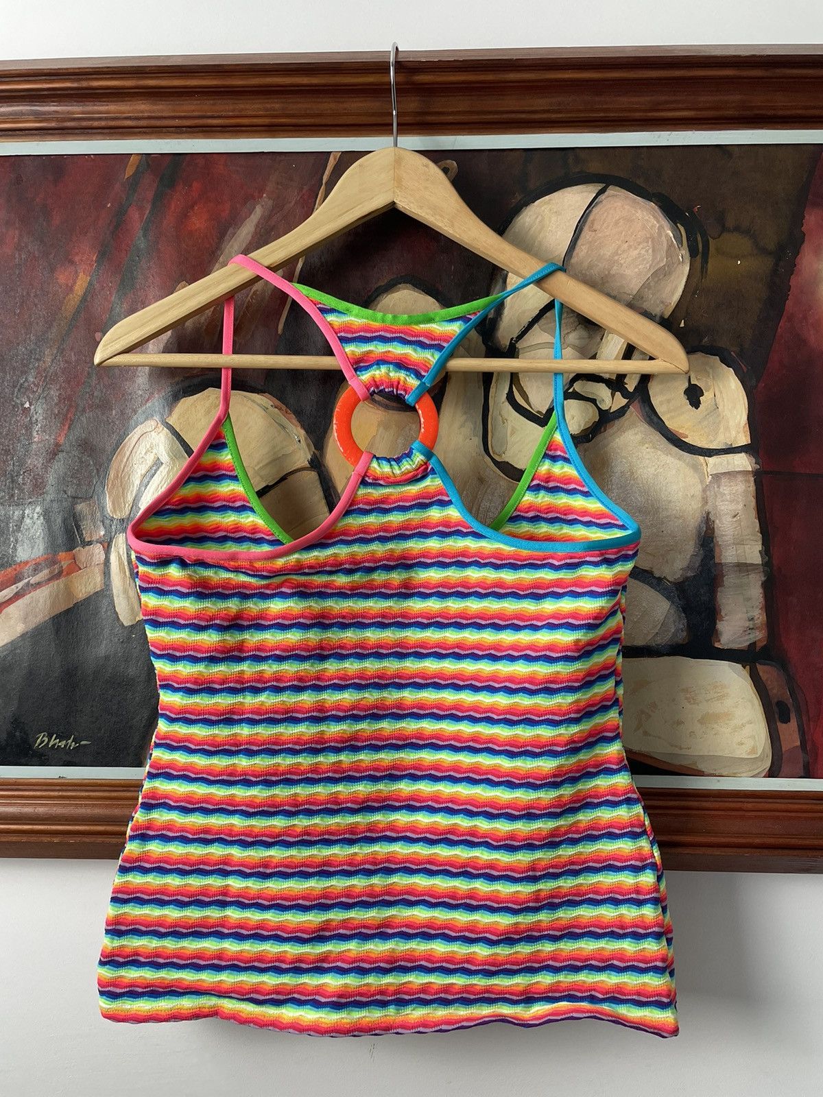 Roberto Cavalli Y2k Roberto Cavalli Freedom Top Psychodelic LSD Designer Size M / US 6-8 / IT 42-44 - 2 Thumbnail