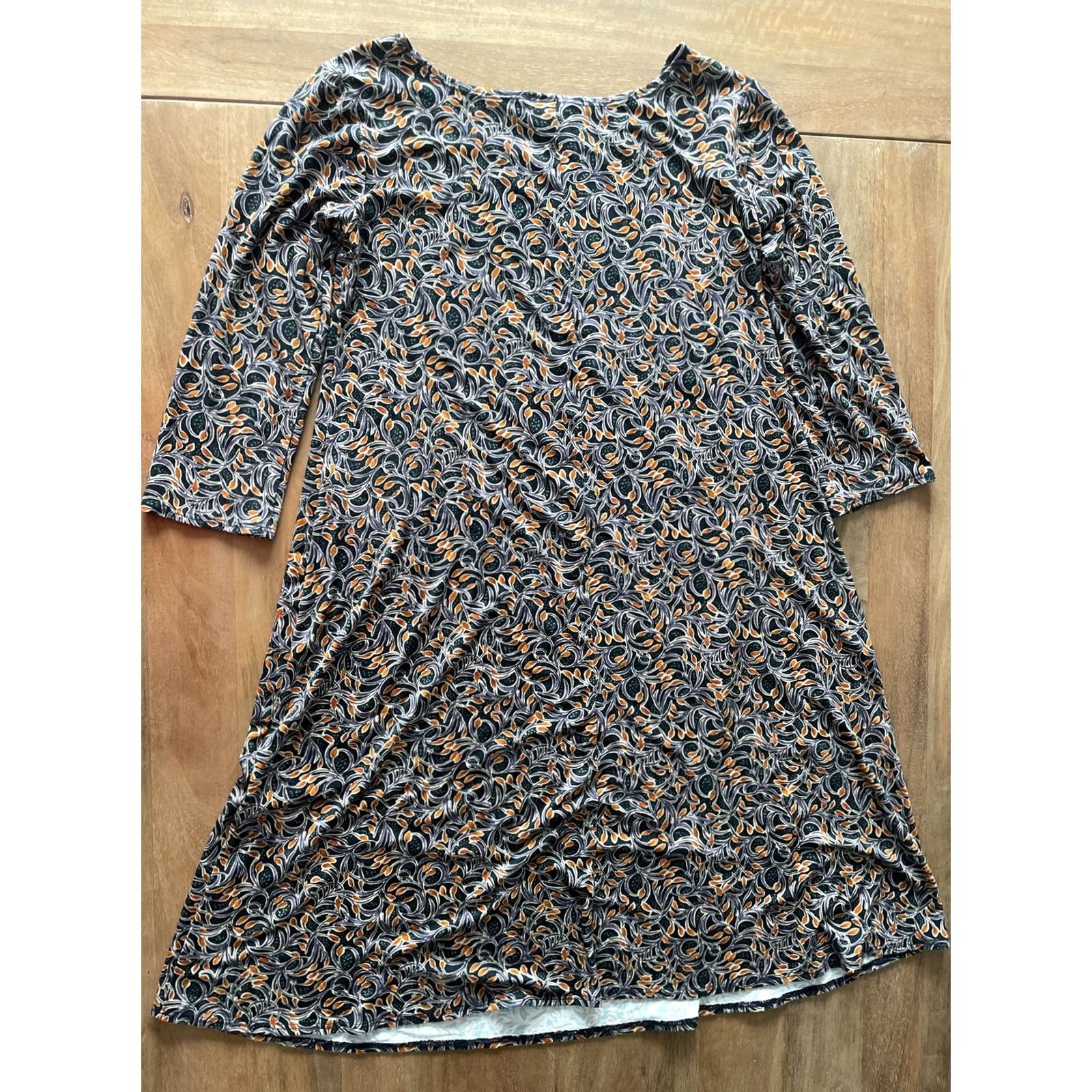 Etro Salaam Dress Jersey Knit A-Line Medium? XS Fairy Floral Multicolor 80s Boho 3/4 Sleeve Scoop Neck Womens Satin? Size XS / US 0-2 / IT 36-38 - 2 Thumbnail