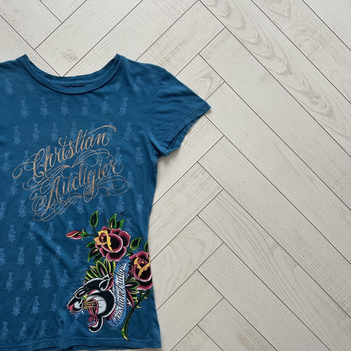 Christian Audigier Vintage 00s Christian Audiger Pantera tee hype y2k avantgard Size S / US 4 / IT 40 - 3 Thumbnail