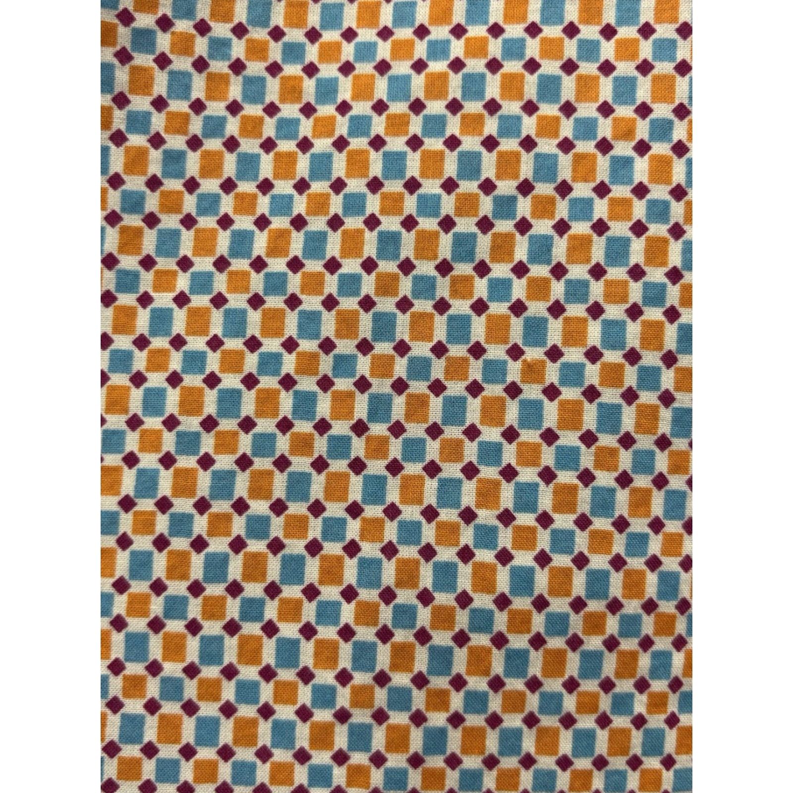 Canali Canali Button-Up Shirt Mens XL Blue Orange Cotton Made In Italy Geometric Pattern Classic Designer Italian Western Preppy Regular Fit Size US XL / EU 56 / 4 - 4 Thumbnail