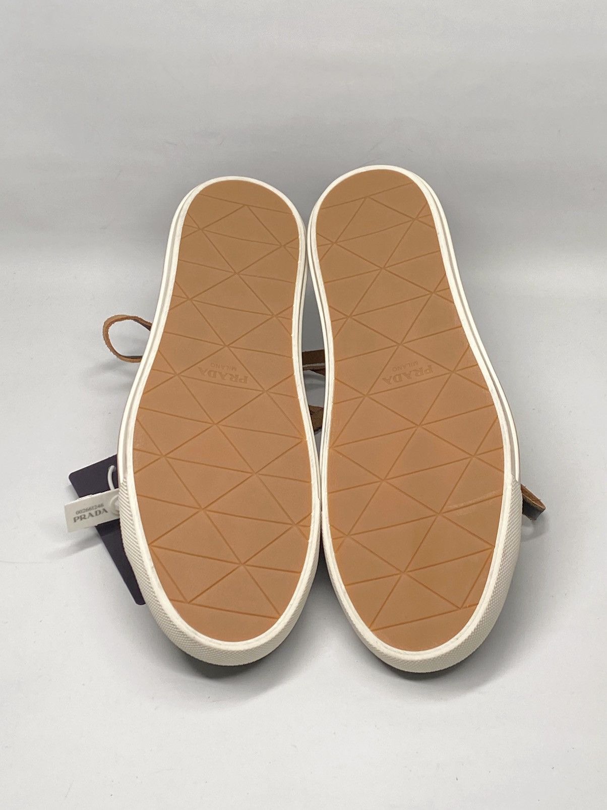 Prada Prada Distressed Low-Top Leather Sneakers size 38.5 Size US 8.5 / IT 38.5 - 15 Thumbnail